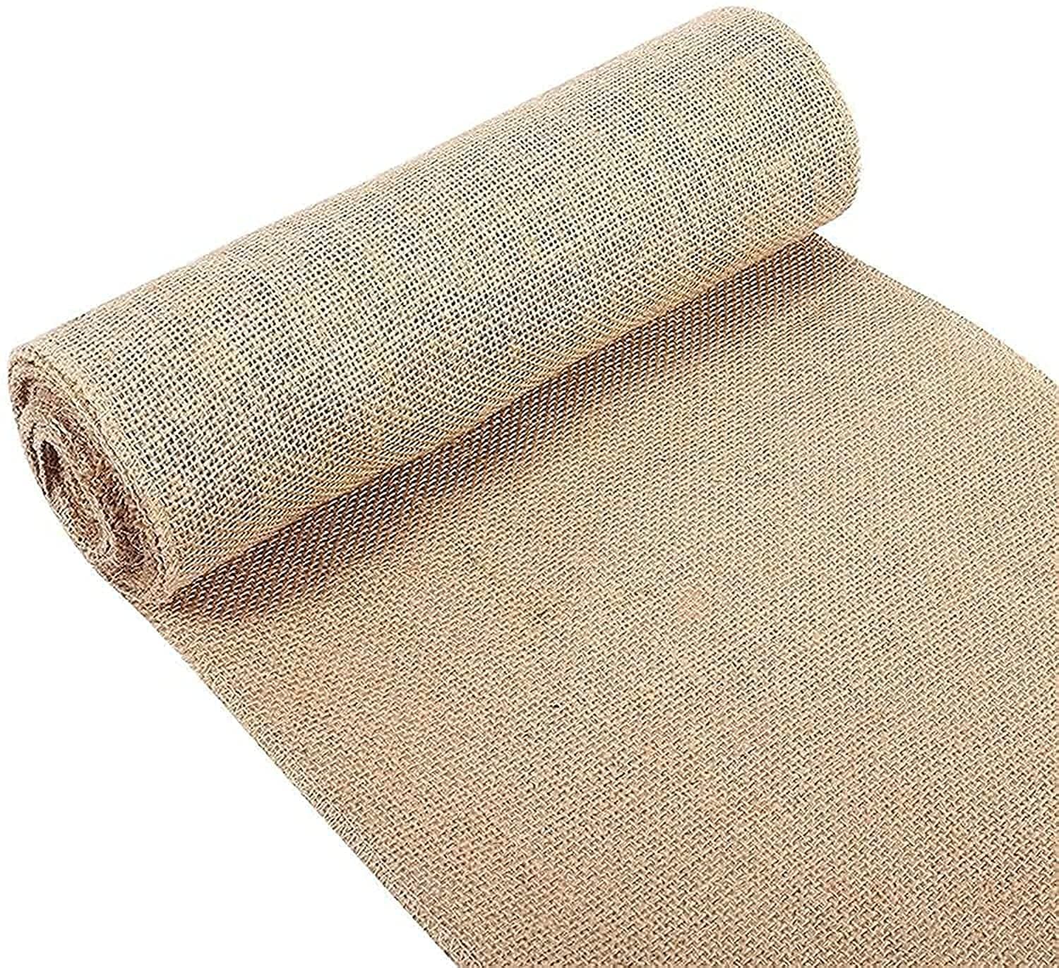 PREMIFY Jute Roll Ribbon, 30cm X 5 Meter Natural Rustic Burlap Fabric Ribbon, Used as Table Runner/Arts Crafts/Gift Wrapping/Wedding & Party Decorations