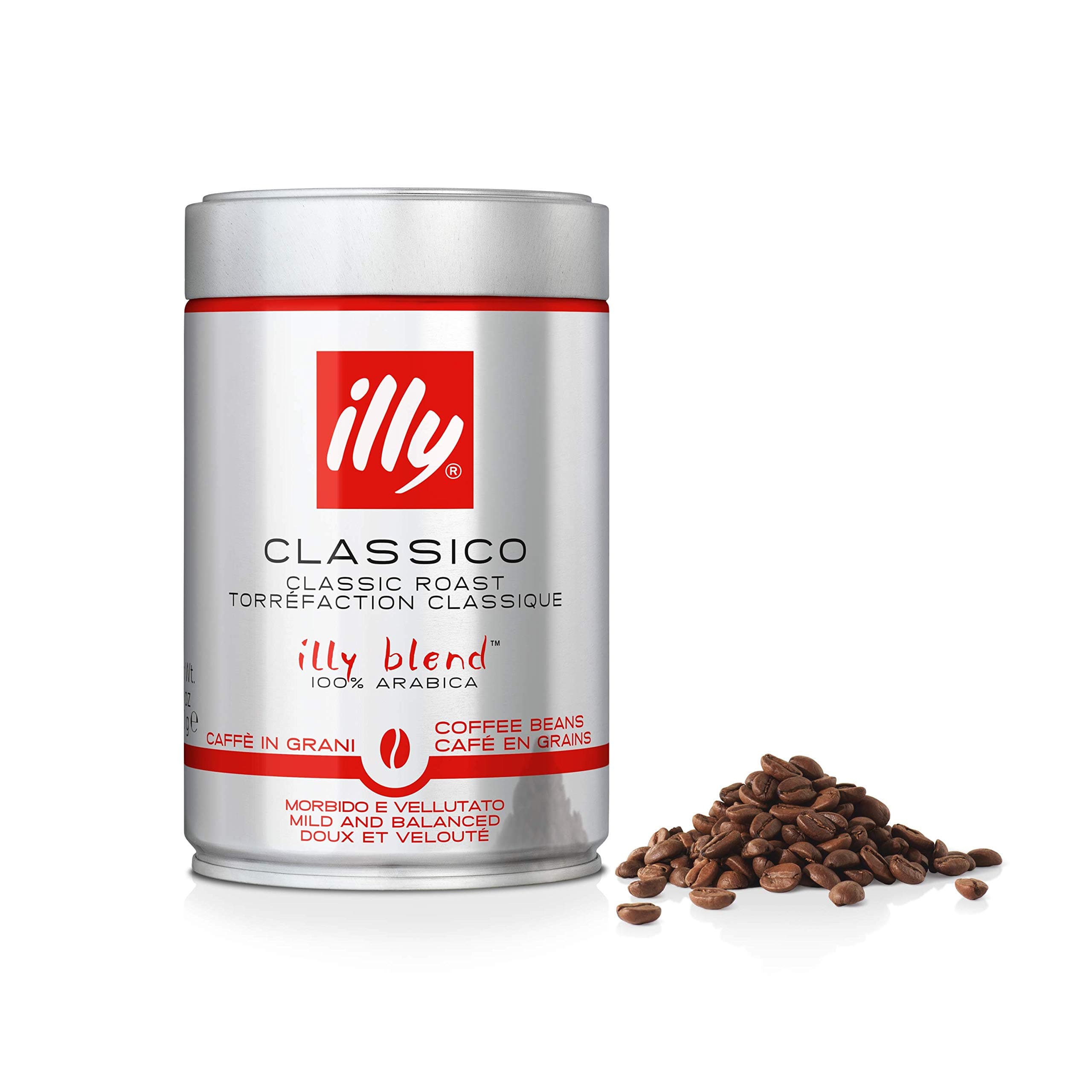 Classico Coffee Beans, Medium Roast, 100% Arabica, Ideal for Moka Pots, Filter, Espresso & Lungo, 250g Tin