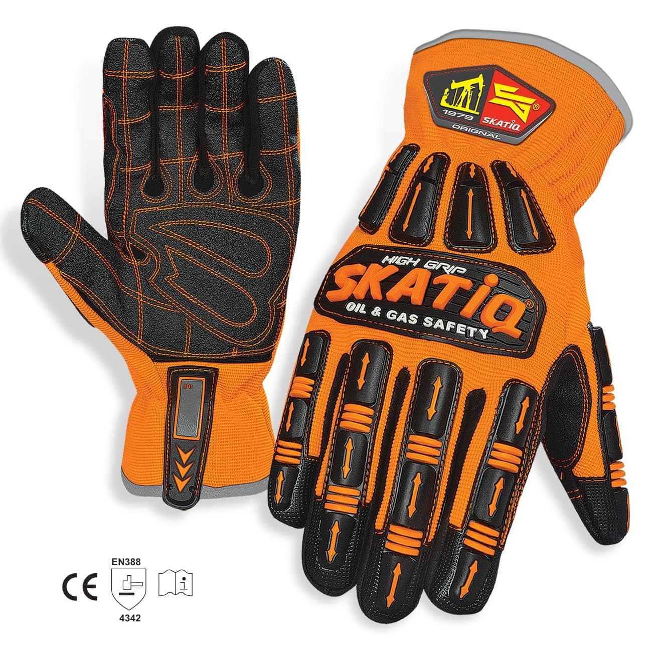 SKATIQ Impact Reducing Safety Gloves SG-1300-G (Large)