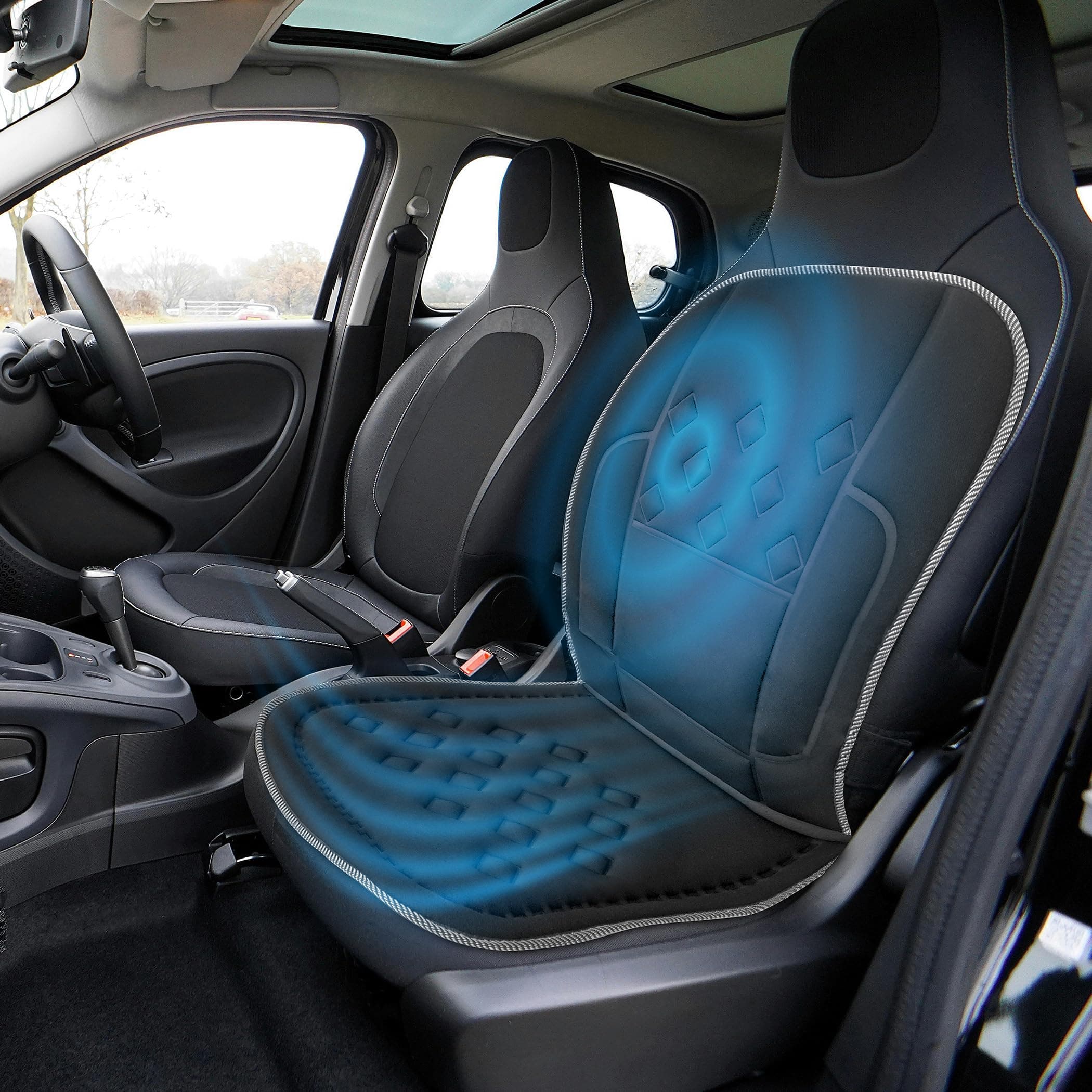 – Medipaq Ergonomic Car Seat Cushion (2025 Upgrade) – Lumbar Support Pad with 24 Cooling Air Pockets, 8 Magnets for Non-Slip Fit and 2 Fixing Straps – For Pain Relief and Driving Comfort