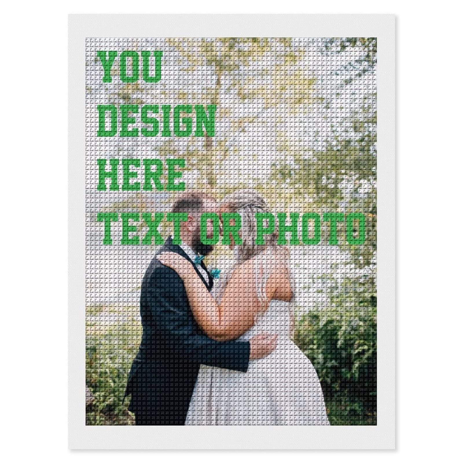 SHHXYS Custom Diamond Painting 5d Full Drill Diamond Art Paint by Numbers Design Your Own with Photo Picture Text