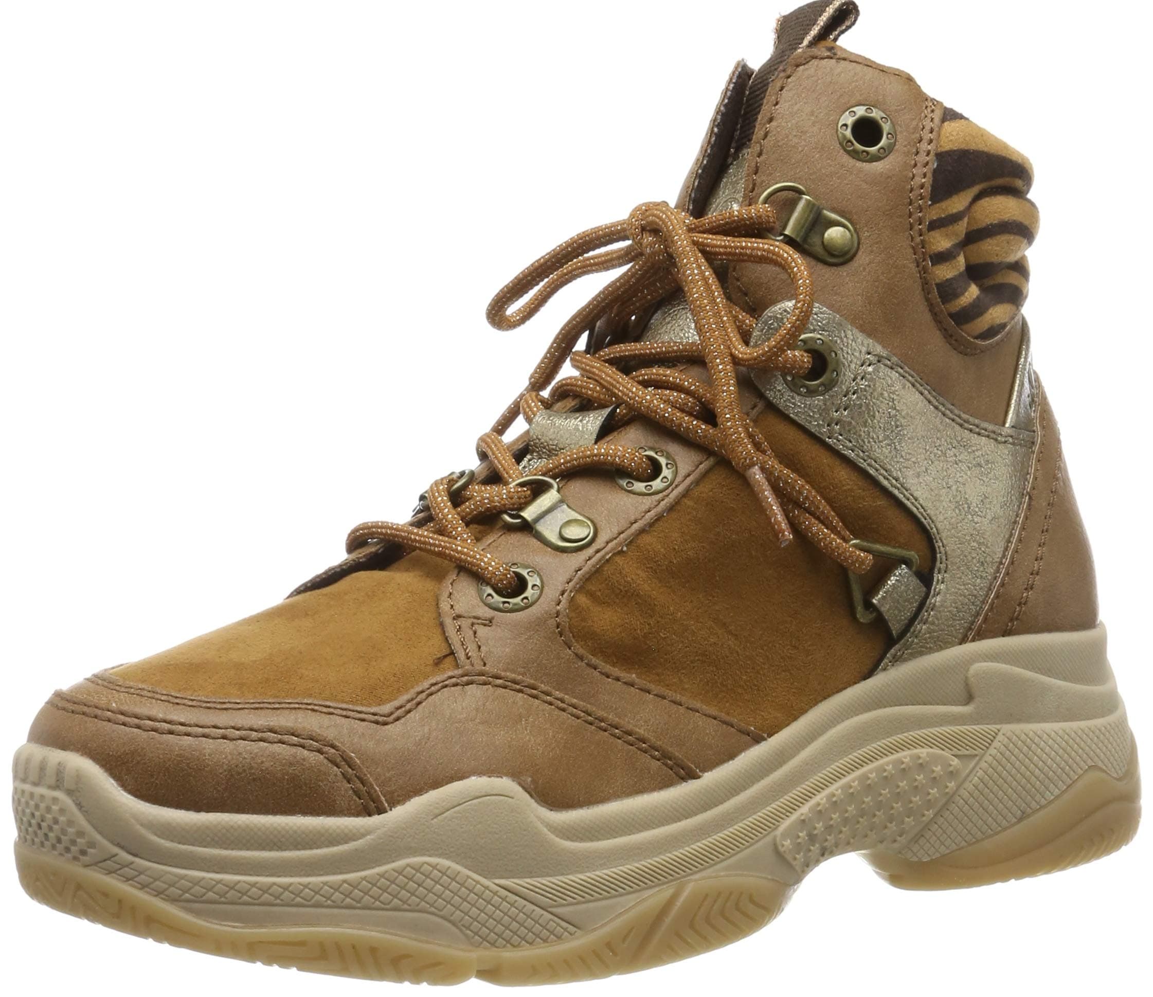 s.Oliver Women's Hi-Top Trainers, Brown (Dk Cogn.Leo 398), US 7.5