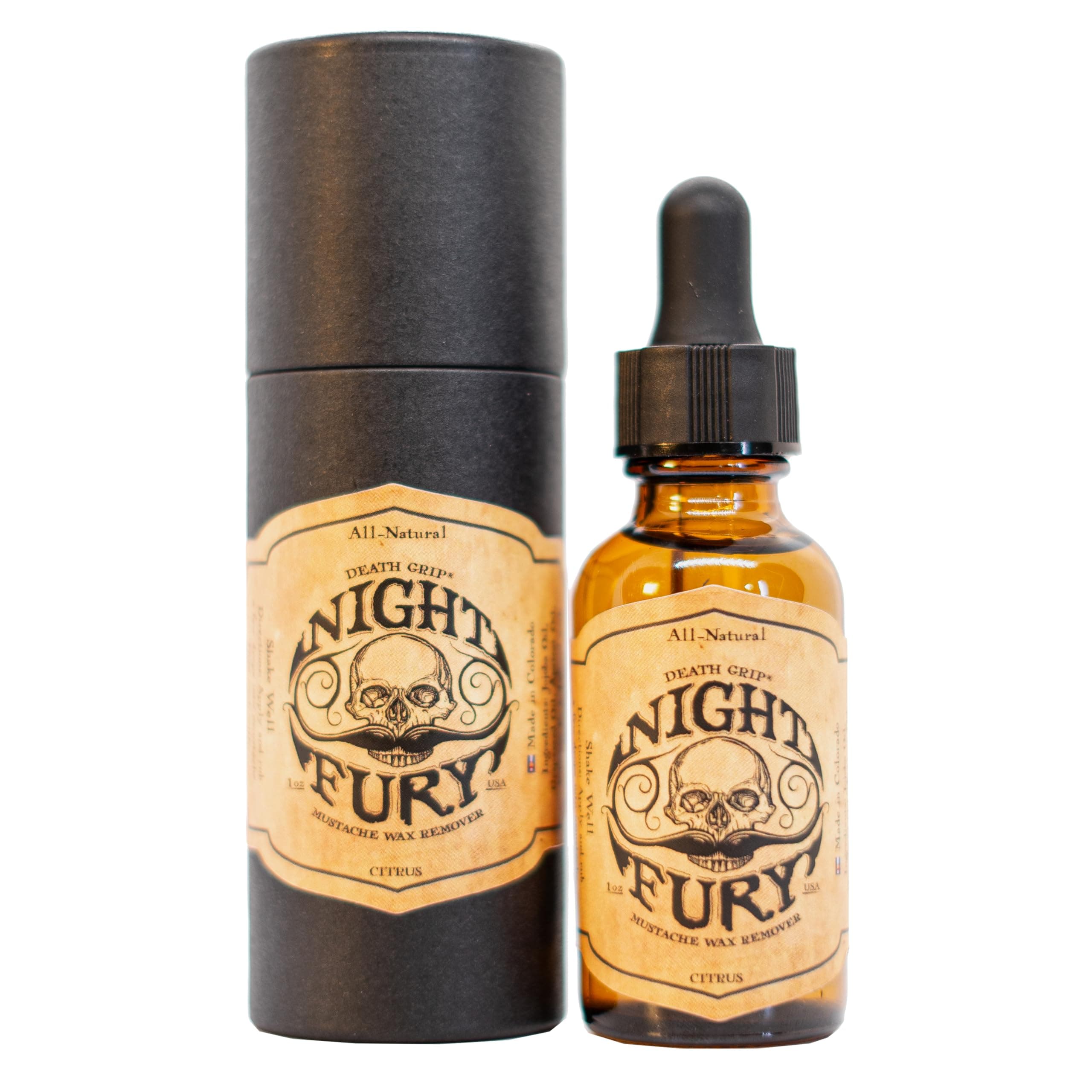 THE VINTAGE GROOMING CO. Death Grip Extra Strong Hold Mustache Wax (Night Fury Mustache Wax Remover)