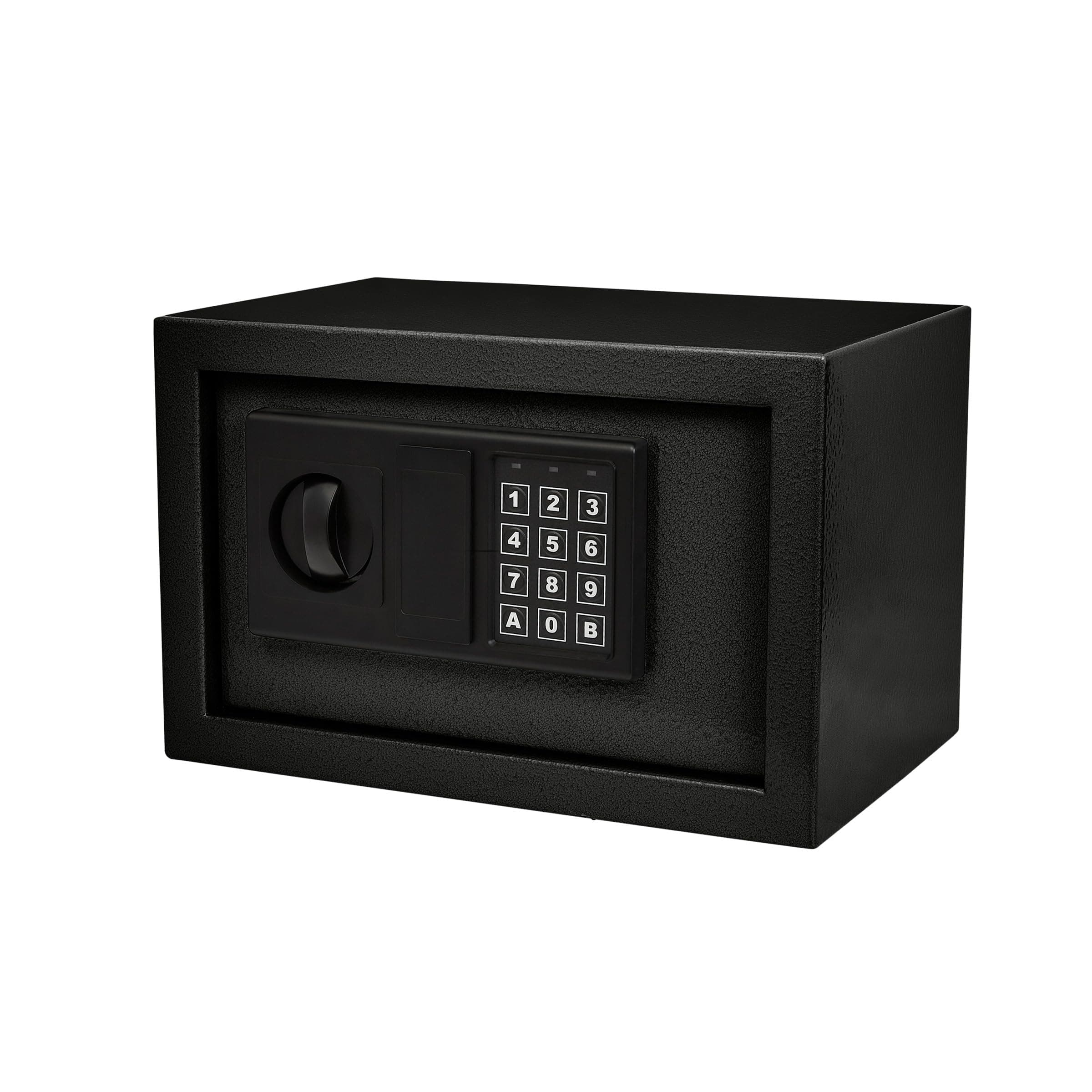 Stalwart Digital Safe - Electronic Steel Safe with Keypad and Manual Override Keys - Protect Money, Jewelry, Passports - For Home, Business (Black), 12.2" (L) x 7.9" (W) x 7.9" (H)