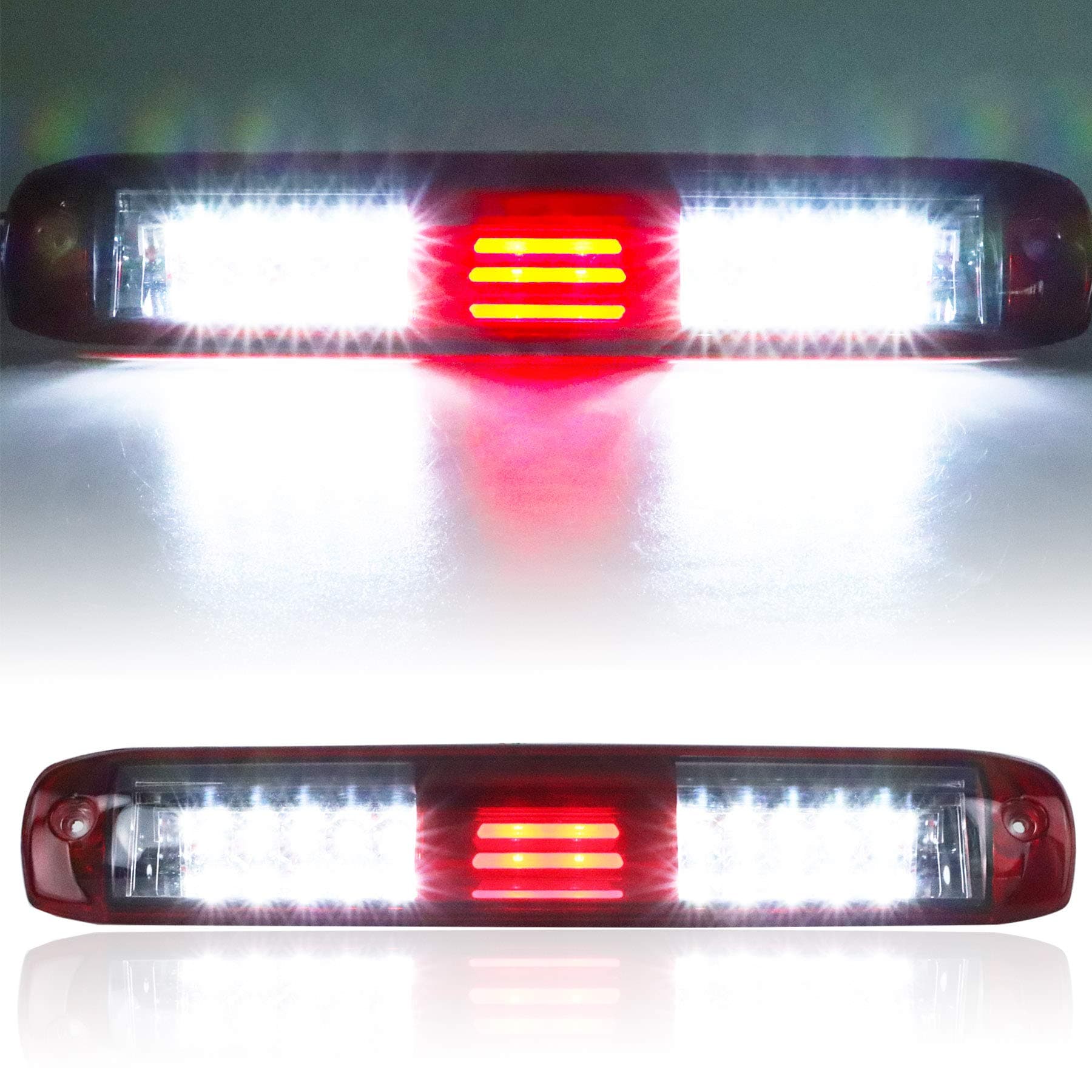 Tresound LED Third 3rd Brake Light for 99-06 Chevrolet (Chevy) Silverado GMC Sierra 1500 2500 3500 HD Classic, Rear Cargo Lamp High Mount Stop light Chrome Housing (Red)