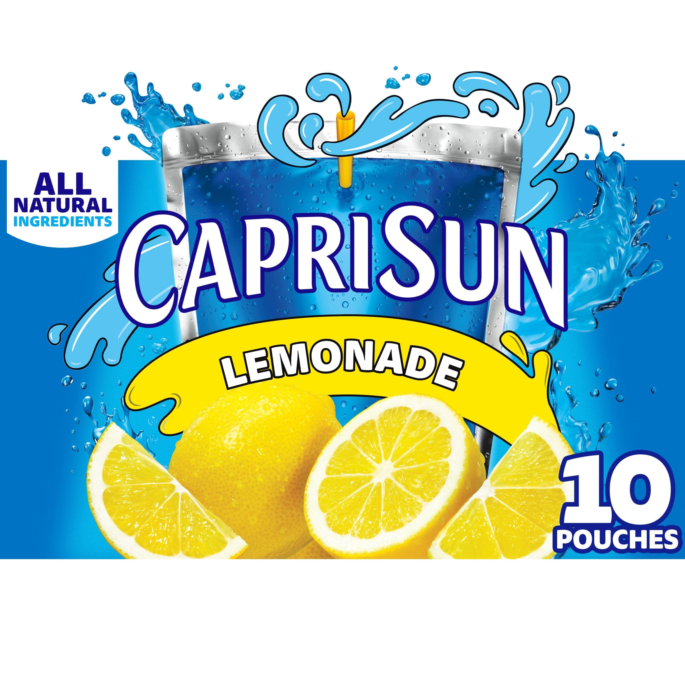 Capri-Sun Capri Sun Lemonade Naturally Flavored Kids Juice Drink (10 ct Box, 6 fl oz Pouches)