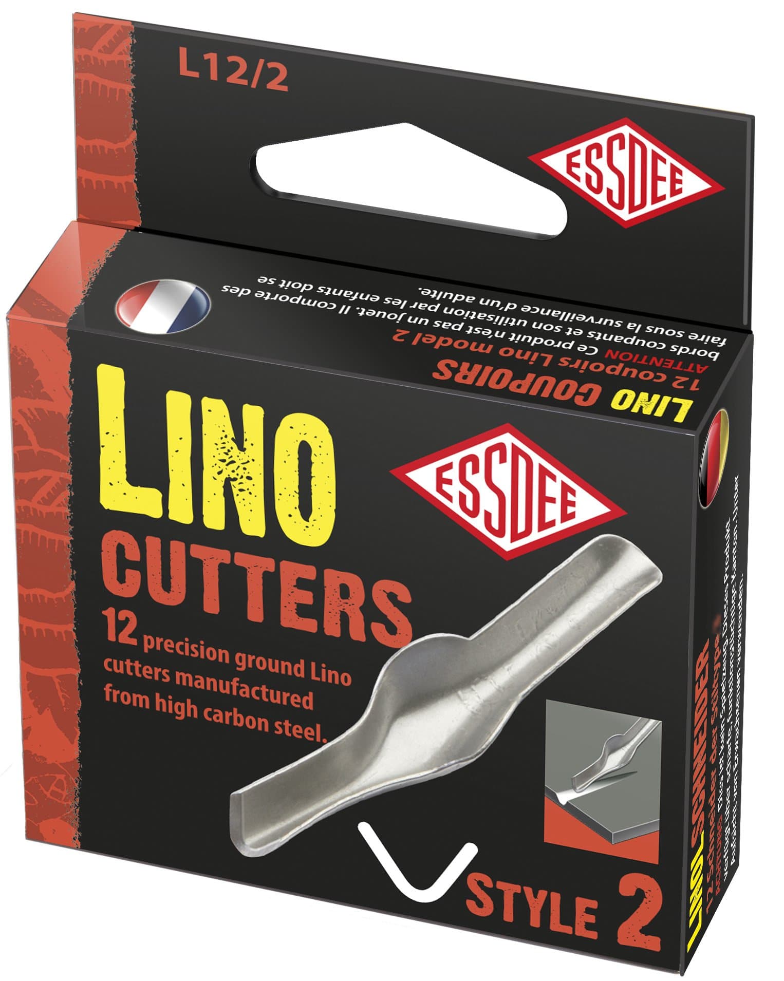 Educational Arts 71040002 L12/2 Lino Cutter Number 2, Pack of 12, Silver