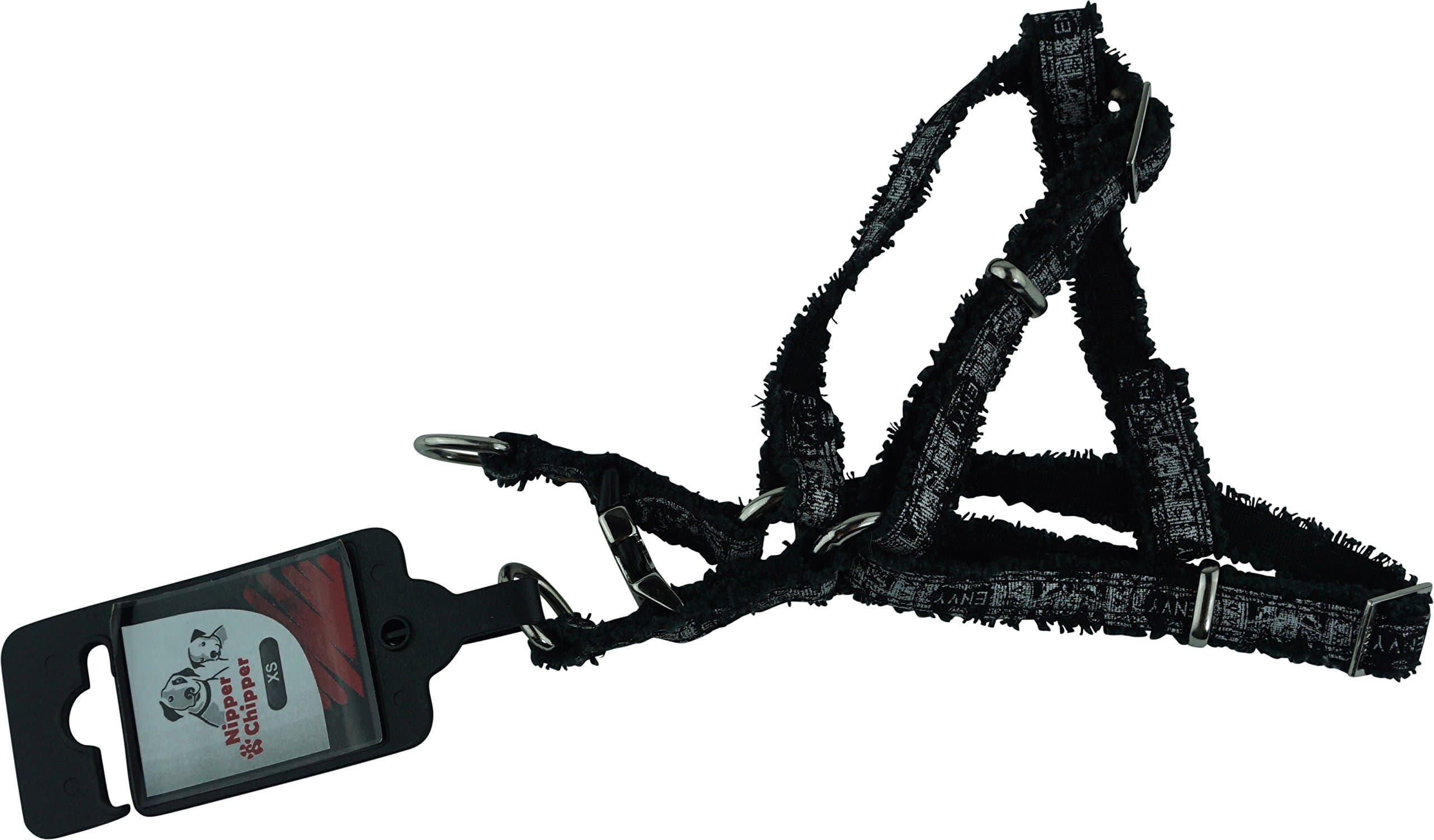 Nipper & Chipper Envy Hippy Dog Harness, X-Small, Black