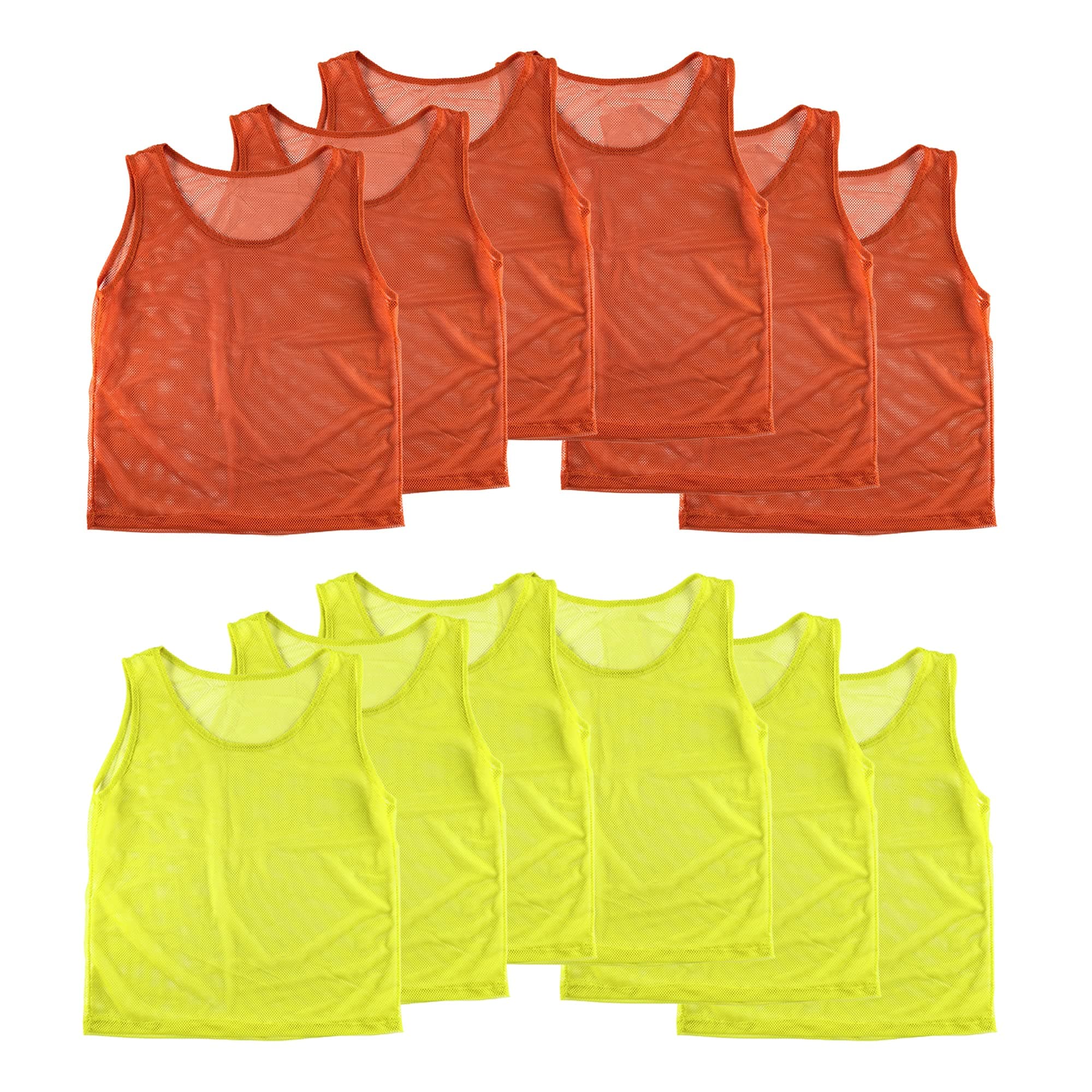 Super Z Outlet 12 Pinnies Scrimmage Vests Team Practice Jersey for Child Youth Teen Lightweight