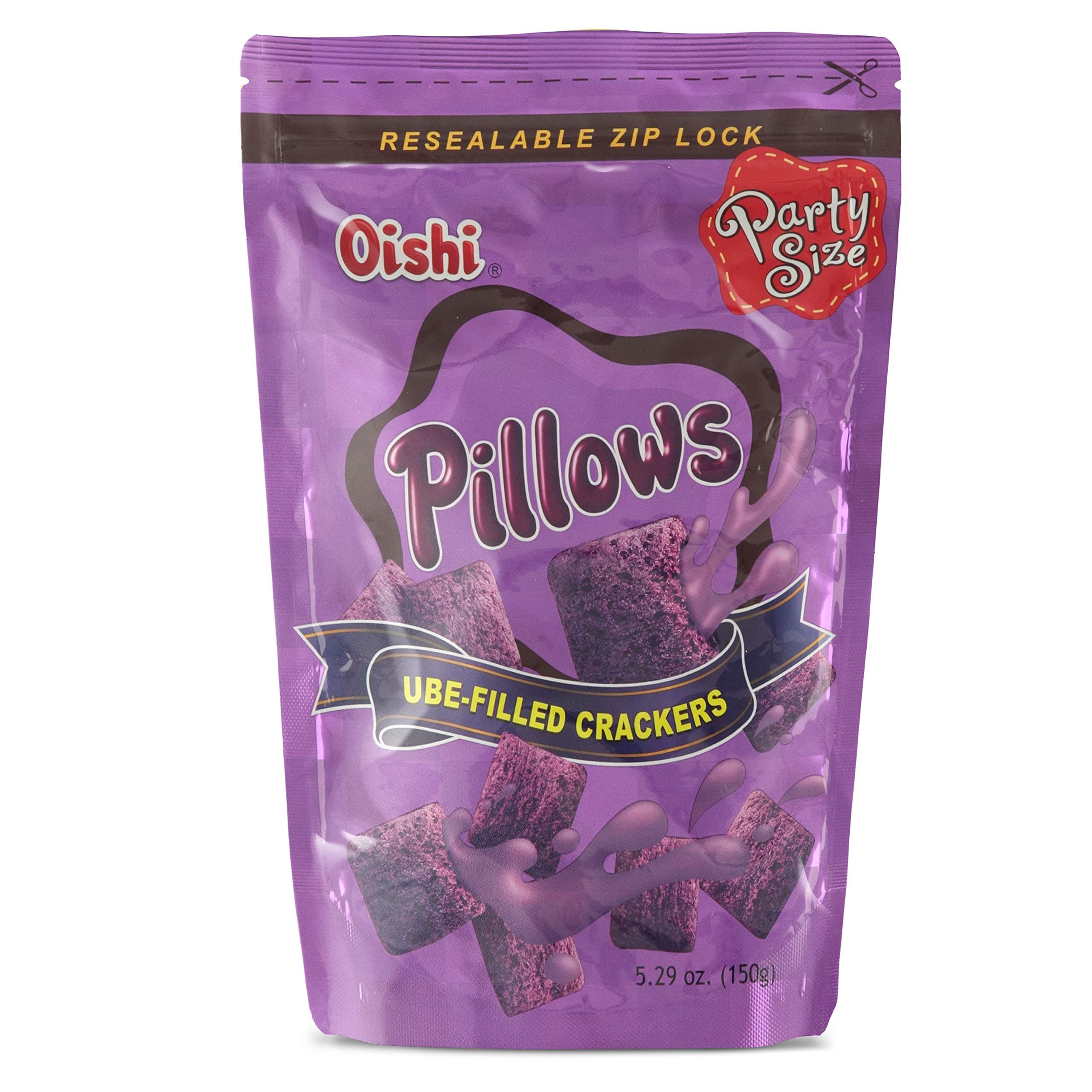 Pillows Ube Filled Crackers,5.29 Ounce Pack of 4