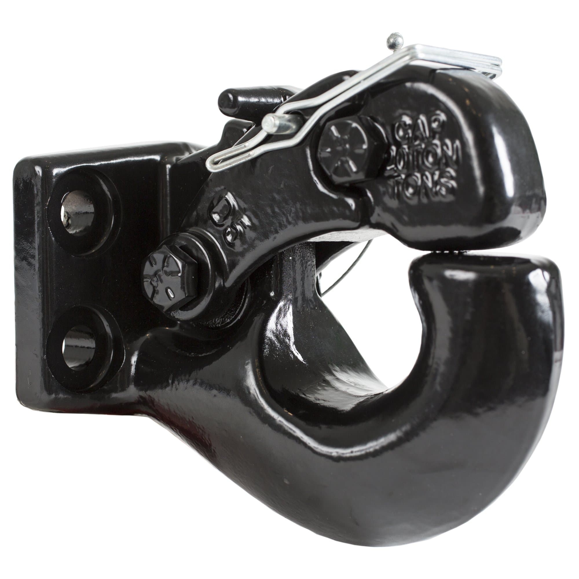 Buyers Products 10042 20 Ton Pintle Hook w/Mounting Kit, 40,000 lb MGTW, 8,000 lbs MVL, Pintle Hitch for Heavy Equipment Towing, Spring‑Loaded Lock, Fits 2–3 in Lunette Ring, Black Powder Coat
