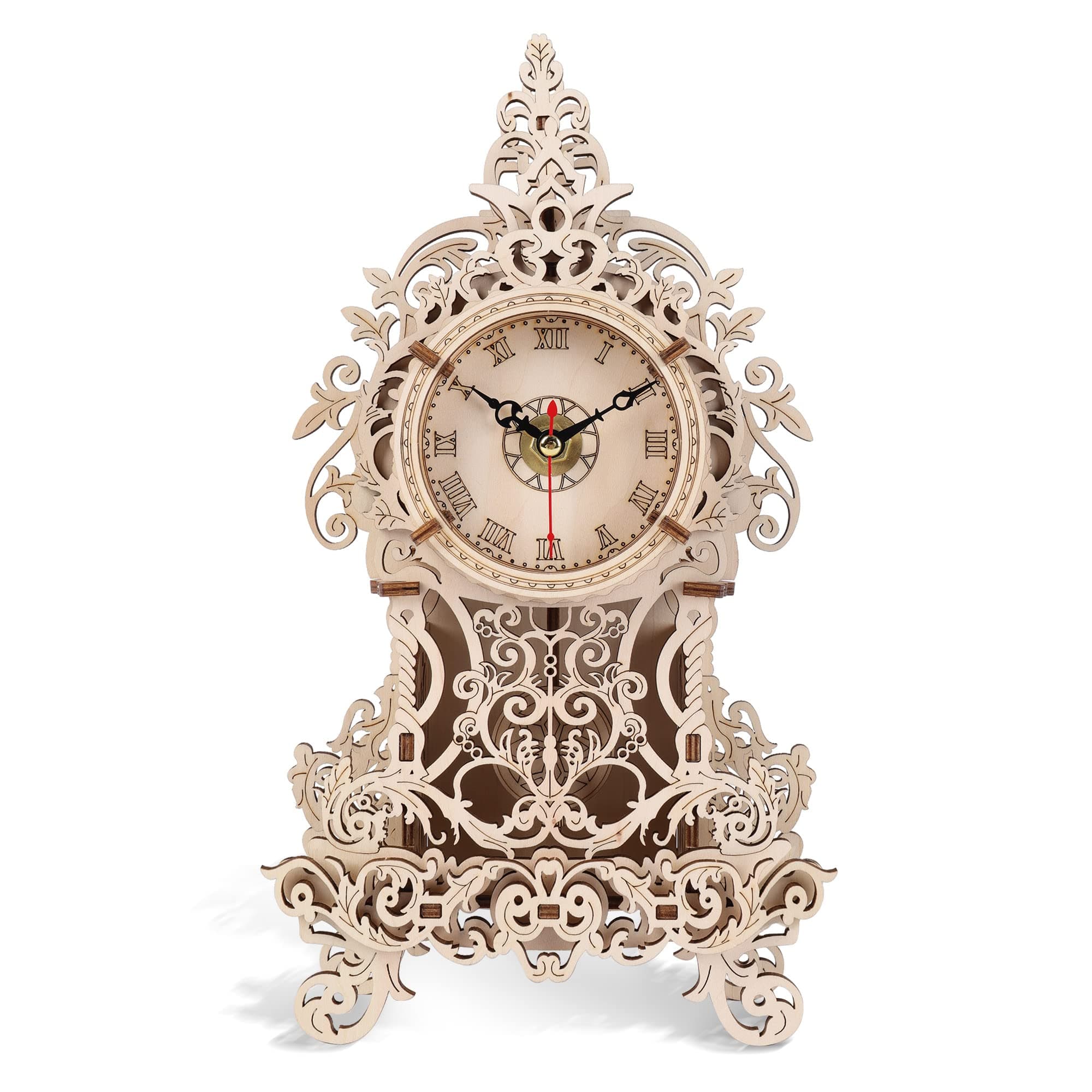 3D Wooden Pendulum Clock Model Kit for Adults to Assemble by Yourself to Build 3D Wooden Puzzle DIY Woodcraft Construction Kits Creative