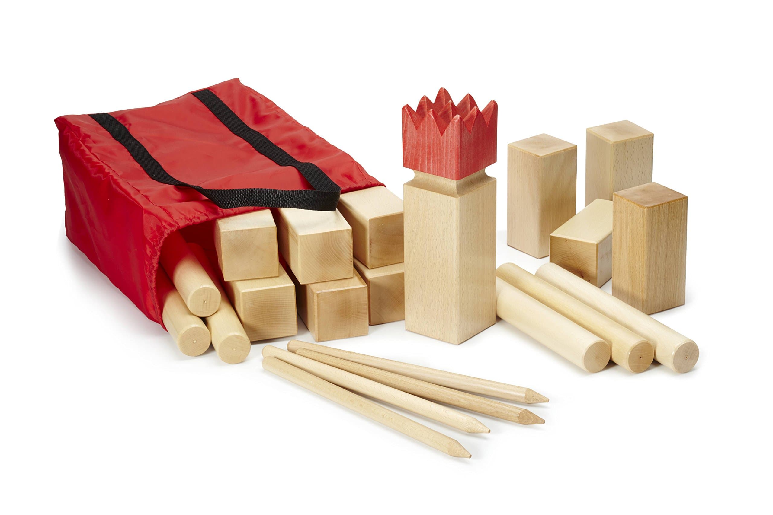 Kubb Game Kubbspel Classic Official U.S. Tournament Premium Lacquer Finish (Made in Italy) 19.8 lbs.