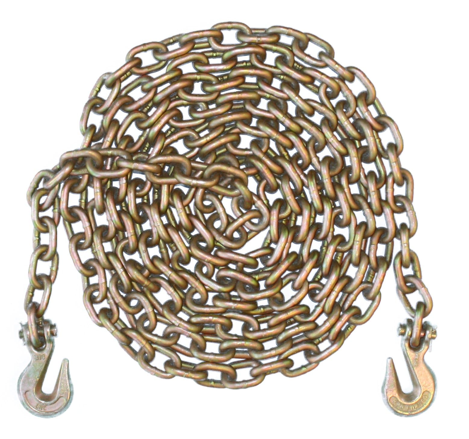 3/8" 10' Foot Grade 70 Binder Chain - Transport Hauling Load Package for Trailer Load