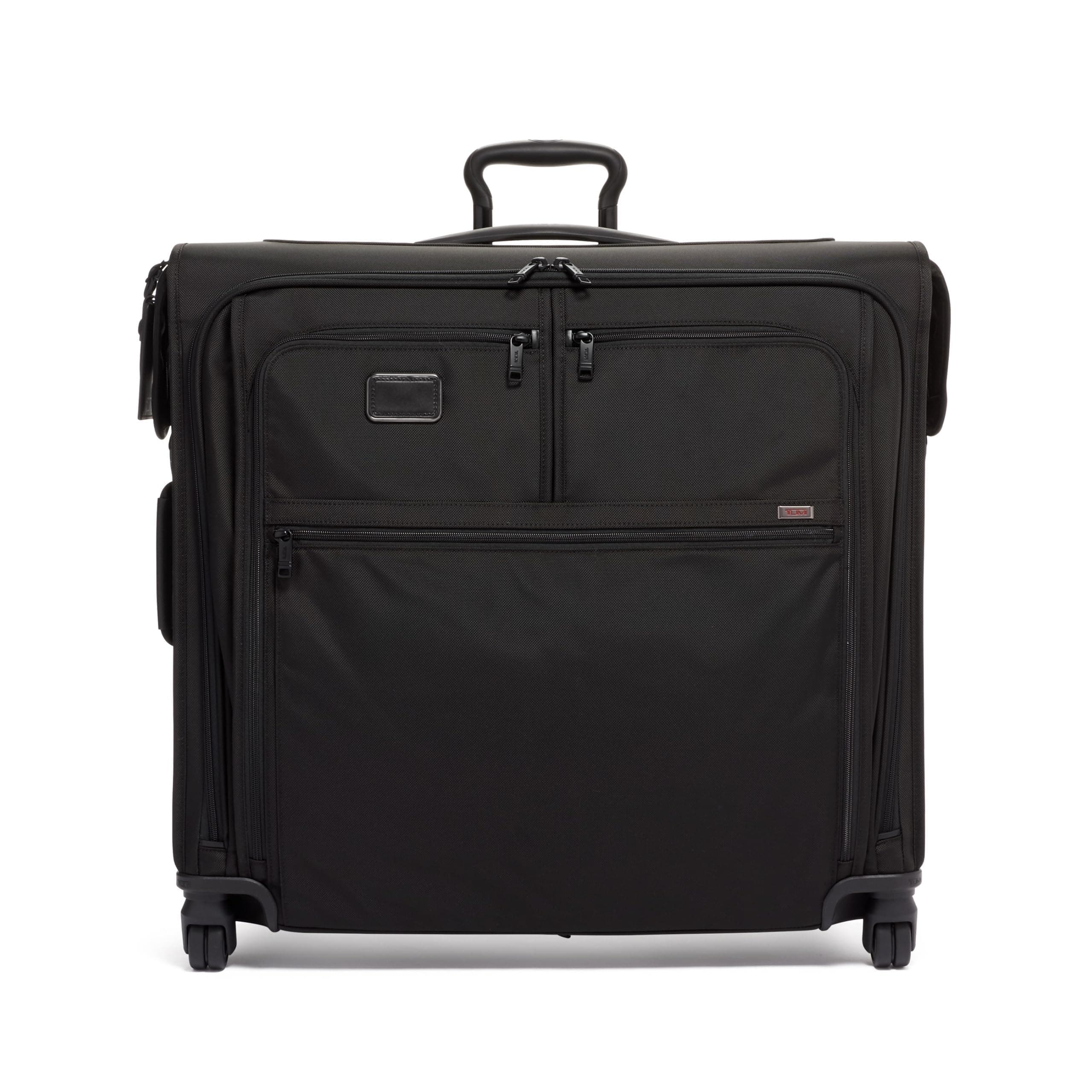 Alpha Extended Trip 4 Wheeled Garment Bag - 4-Wheeled Clothing Bag for Hanging Suits, Dresses & Coats - With TSA Lock - Black