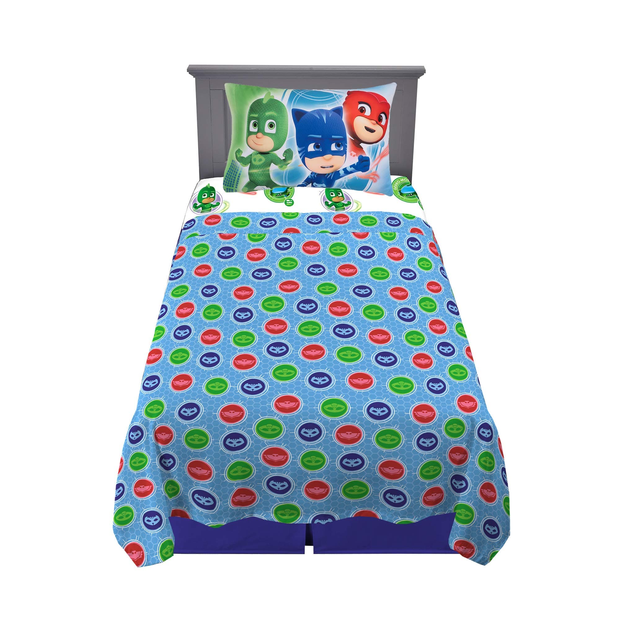 Franco Entertainment Microfiber One PJ Masks on Our Way Twin Sheet Set, Multicolour