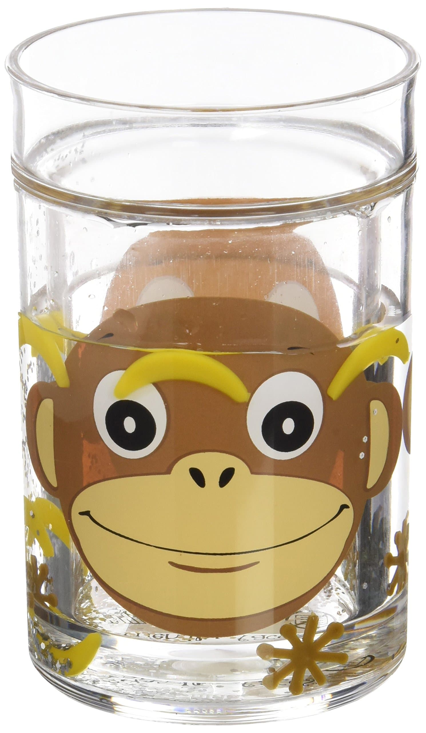 Epicurean Europe 10.5 x 7 cm Acrylic SAN Brown Monkey Design Floatie Tumbler, Clear