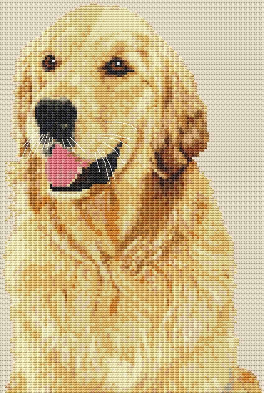 Elite DesignsGolden Friend Golden Retriever Cross Stitch Kit