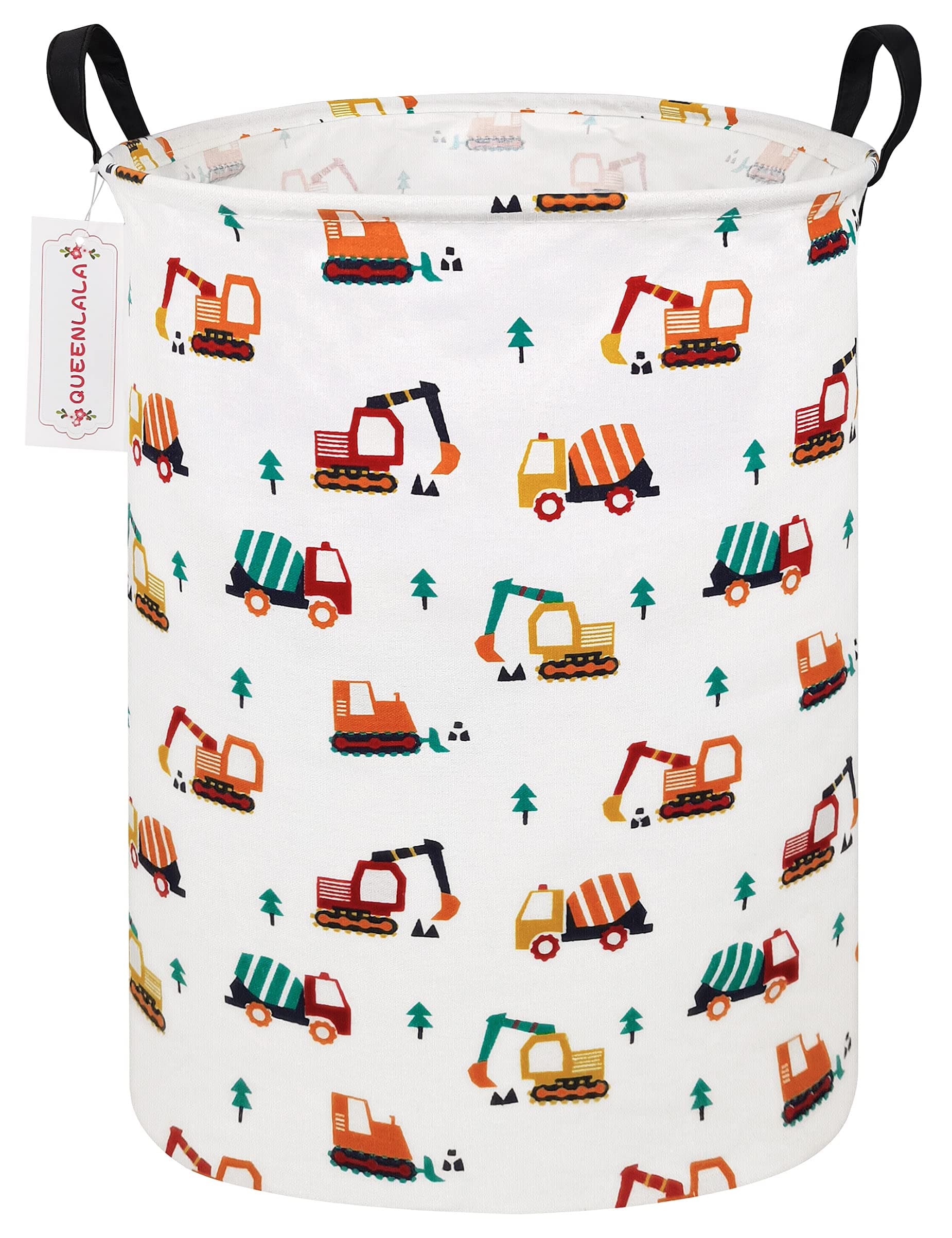 QUEENLALA Large Storage Basket,Laundry Hamper（Round-Excavator）