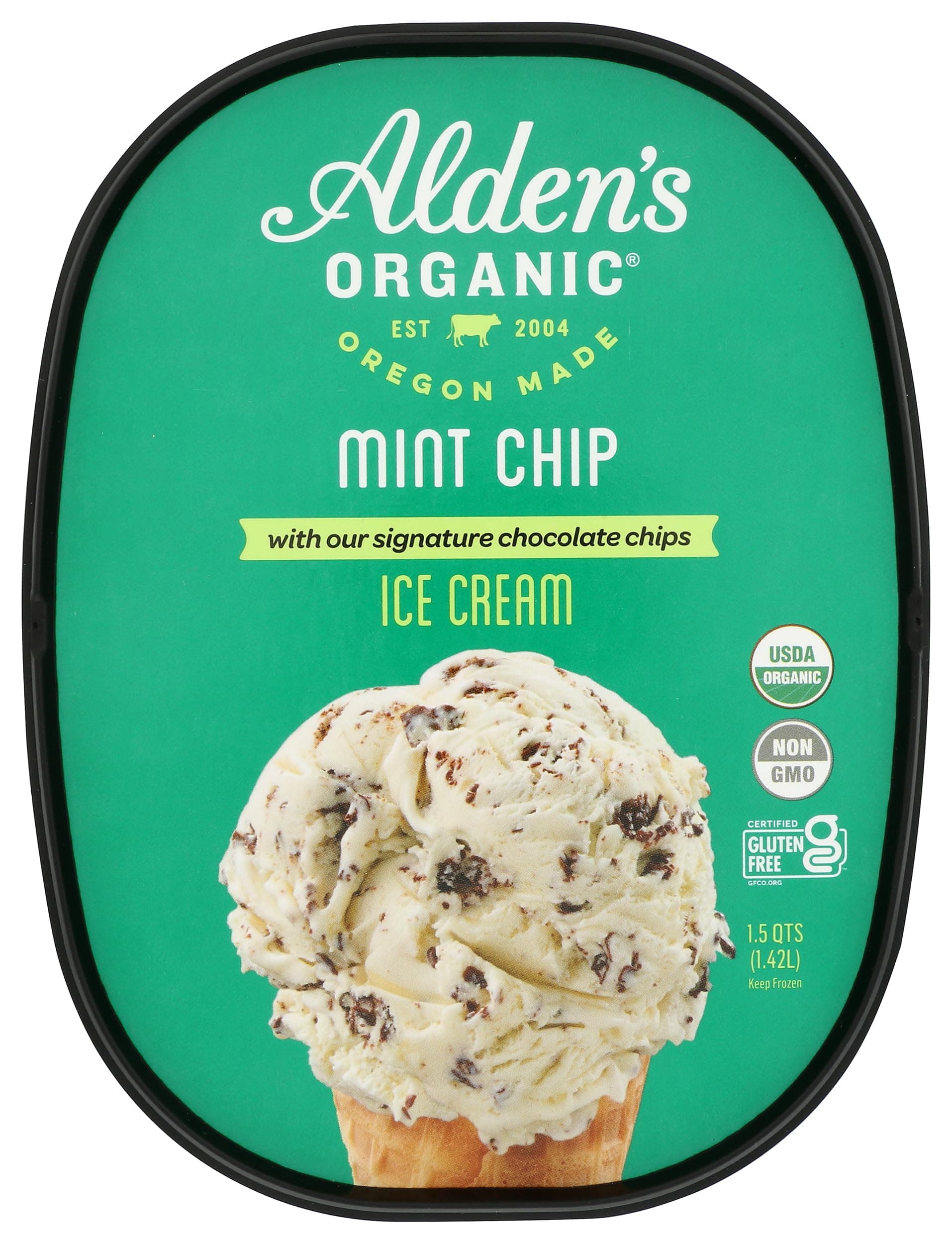 Alden's, Organic Mint Chip Ice Cream, 48 oz (Frozen)