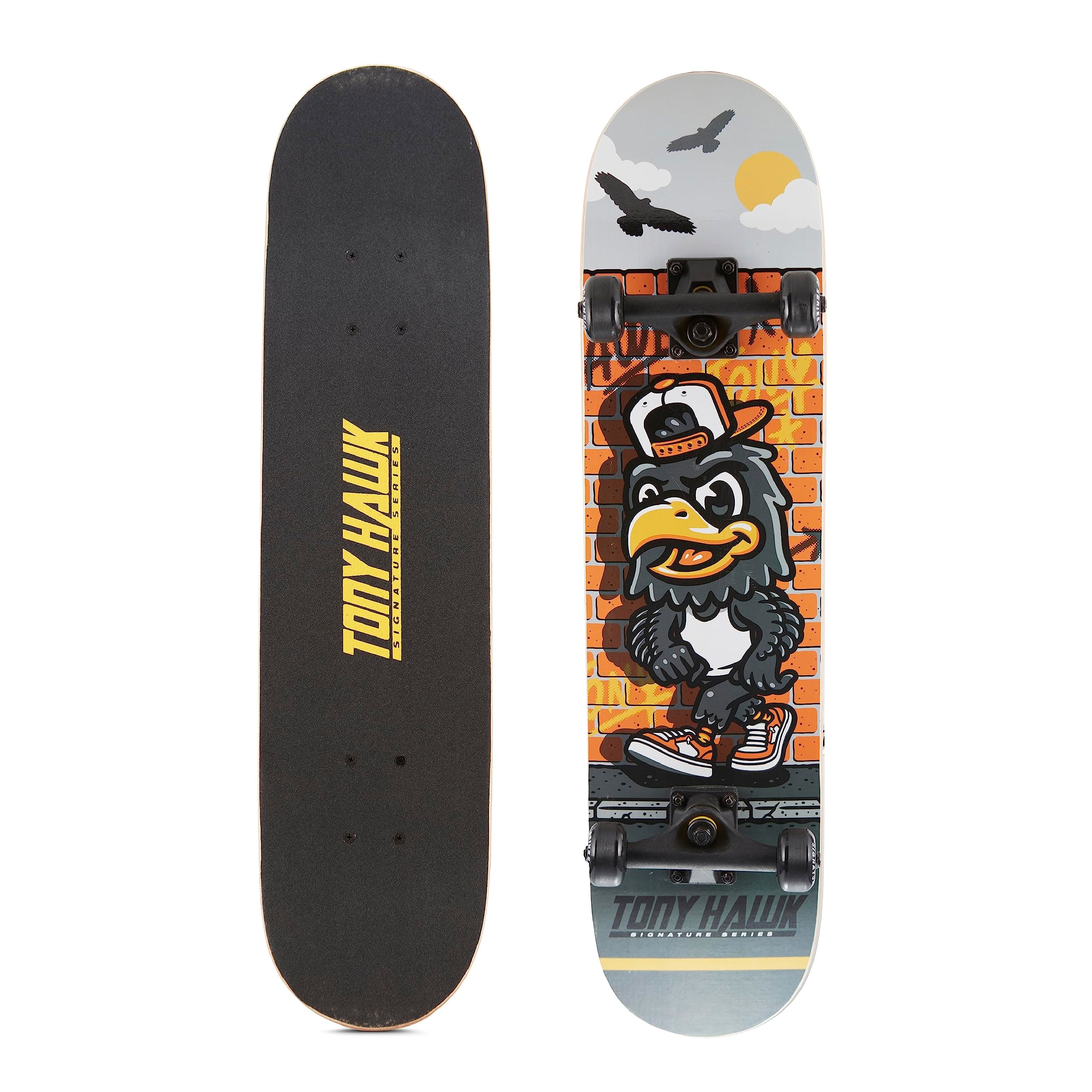 Tony Hawk 31" Skateboard - Signature Series Skateboard with Pro Trucks, Full Grip Tape, 9-Ply Maple Deck, Ideal for All Experience Levels