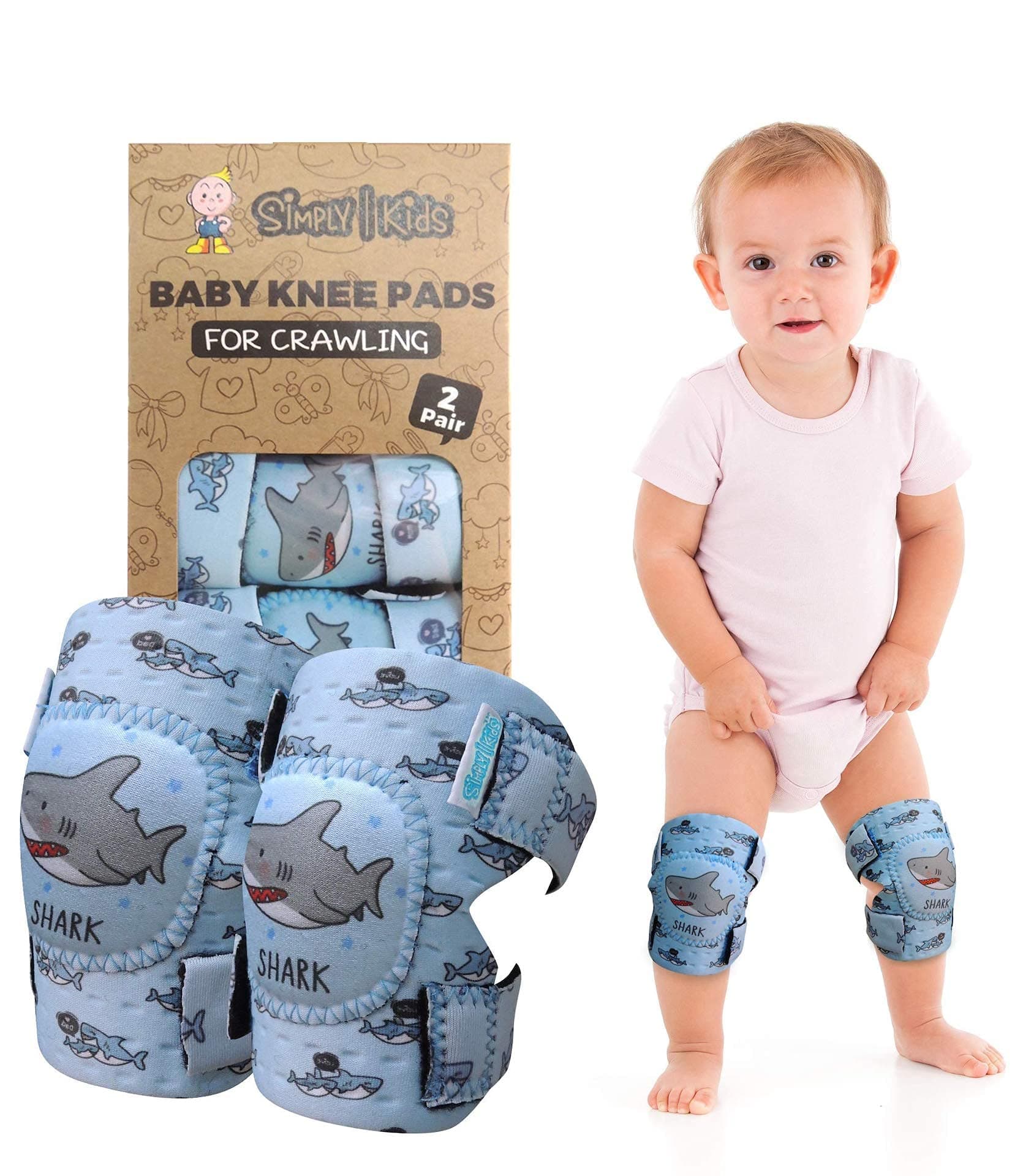 [Simply Kids] Baby Knee Pads (2 Pairs) | Anti-Fall Knee Pads for Kids | Toddlers, Babies, Girls, Boys, Baby Leg Warmers