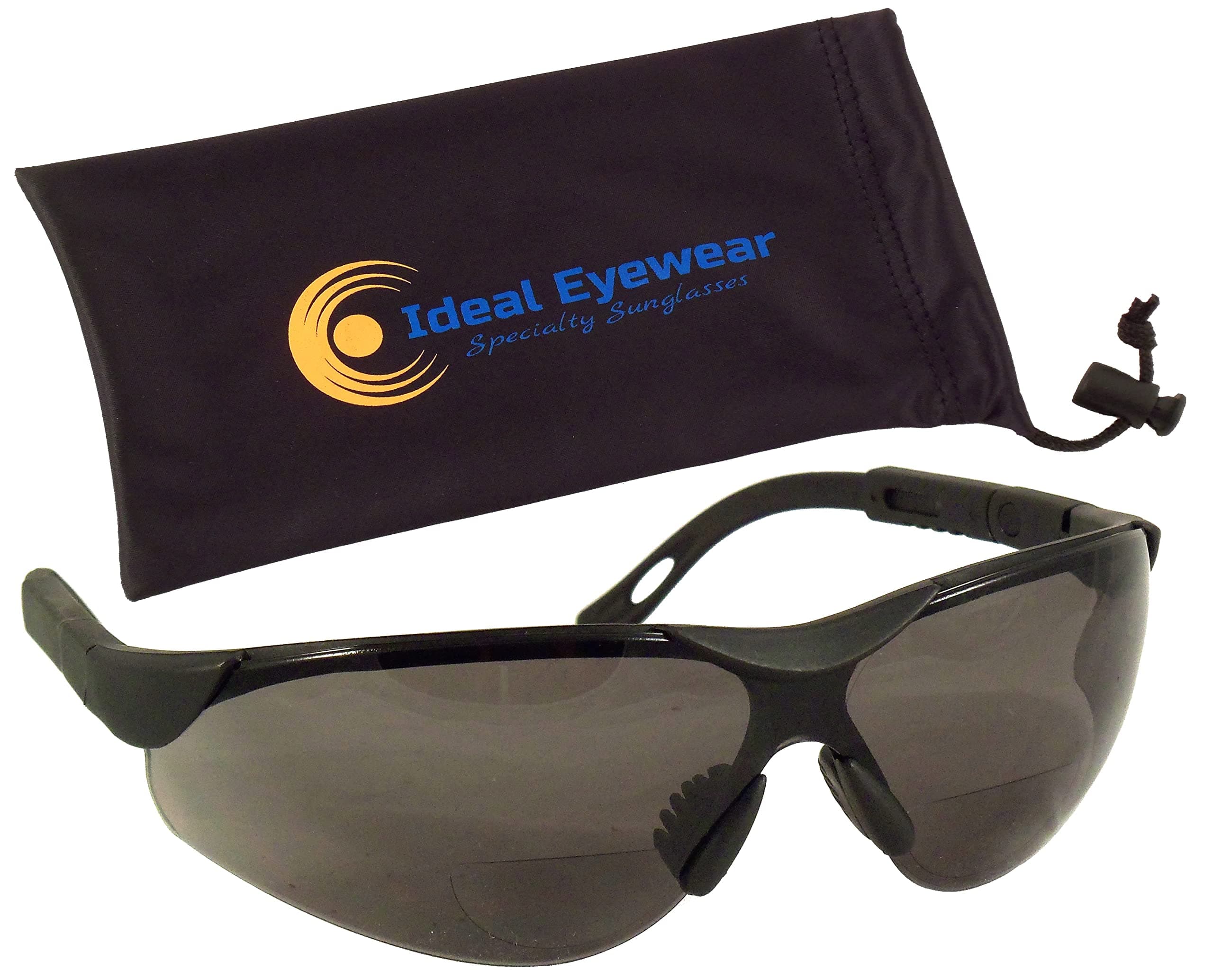 Bifocal Safety Glasses with Adjustable Temples - Bifocal Safety Sunglasses - ANSI Z87.1 - UV400