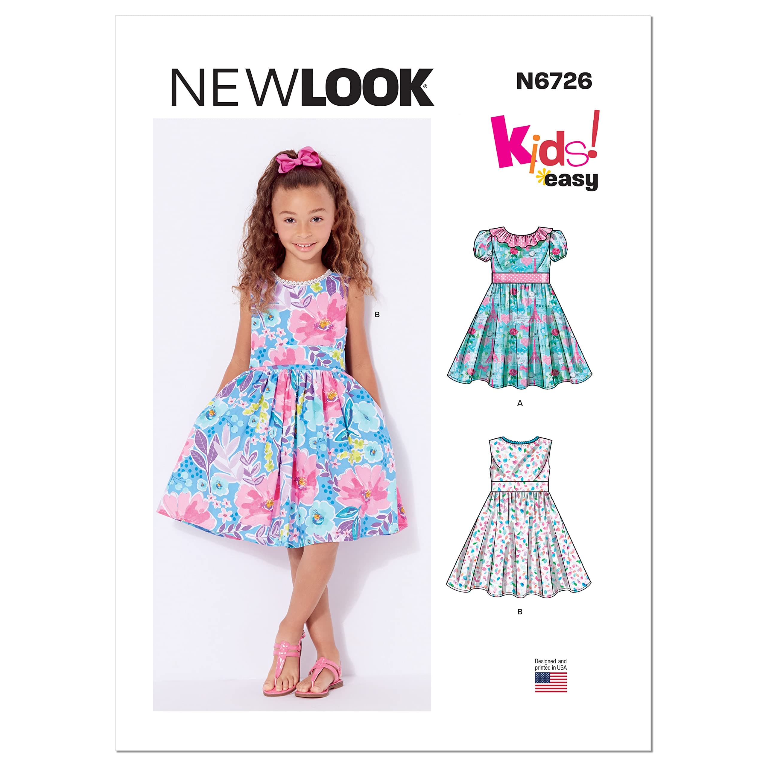 New Look UN6726A Toddlers' and Children's Dresses A (1/2-1-2-3-4-5-6-7-8)
