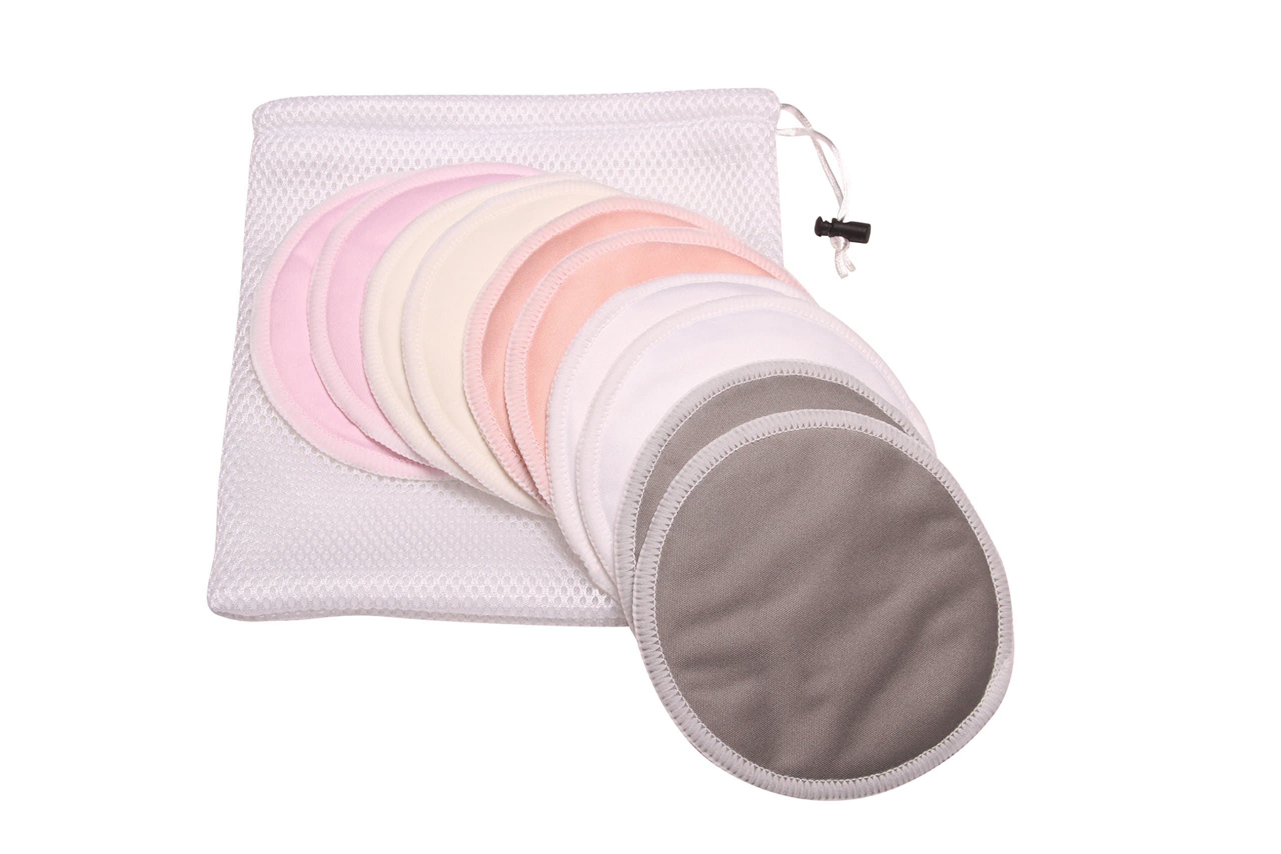 Best Reusable Organic Bamboo Nursing Pads (10 Pack) with Bonus Laundry Bag by Mumma Bubba Bear. Ultra Soft, Super Absorbent, Hypoallergenic, Washable and Eco Friendly Perfect for Breastfeeding Moms.