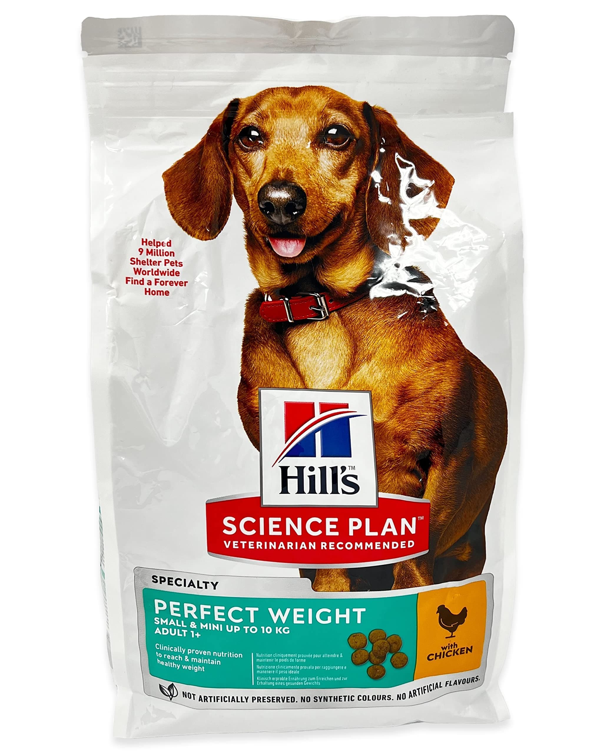 Hills Diet Perfect Weight Adult Dog Small & Mini | Chicken 1.5kg | Complete and Nutritious Feed for Small Breed Adult Dogs