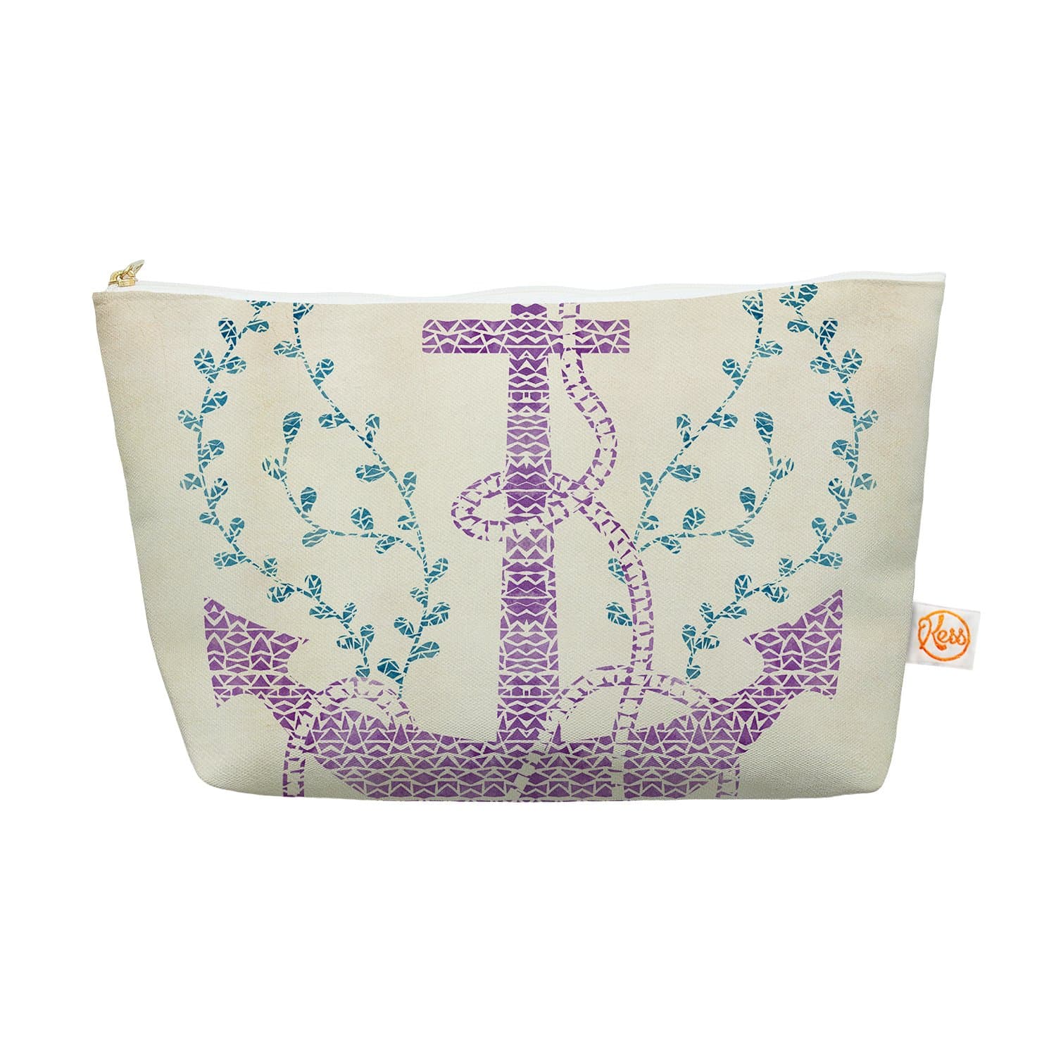 Kess InHouse Everything Bag, Tapered Pouch, Pom Graphic Design"Tribal Nautica II", 8.5 x 4 Inches (PG1022BEP03)