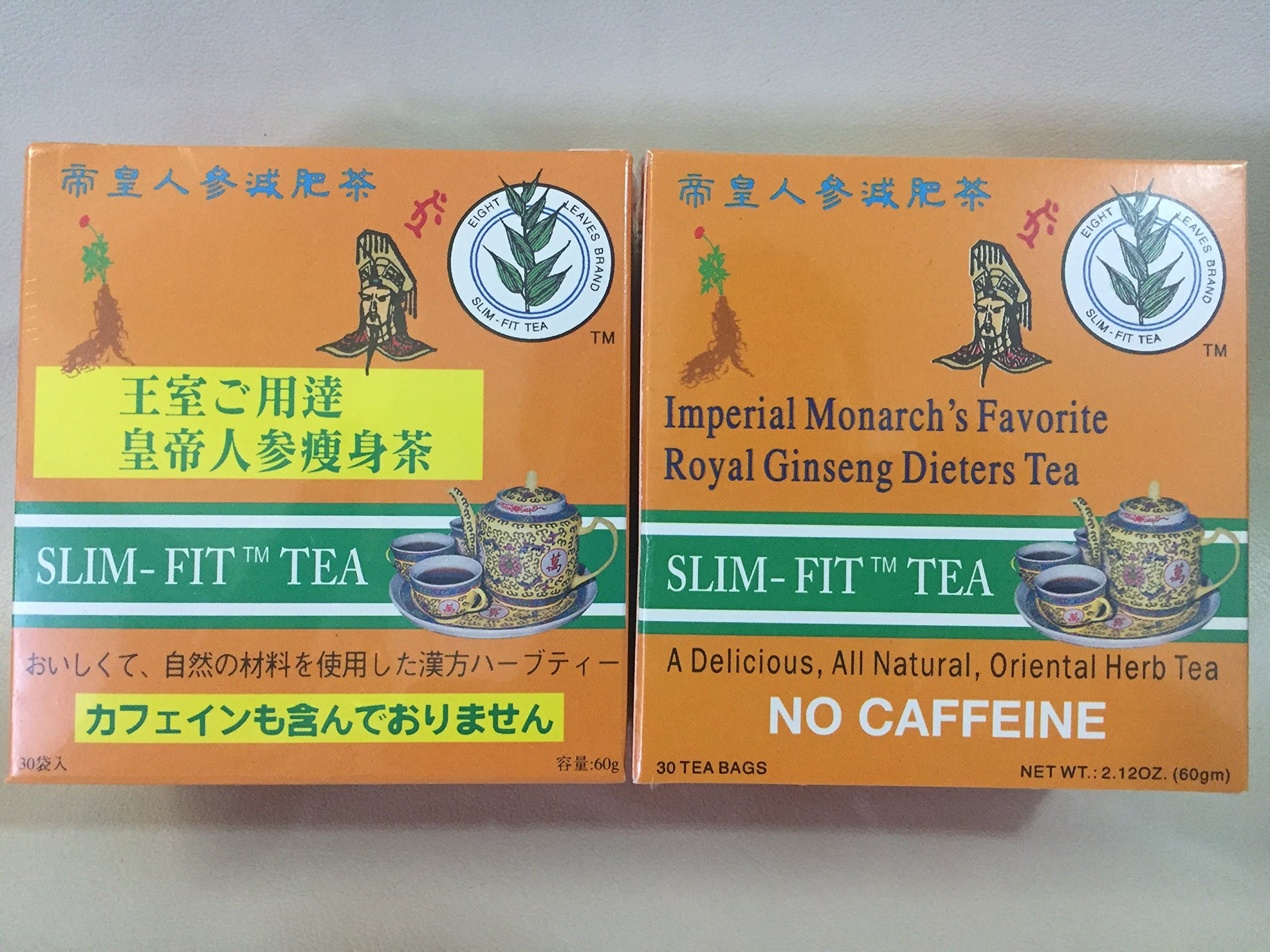 2 BOX OF Imperial Monarch's Favorite Royal Ginseng Dieters Tea by Eight Leaf 30 BAG EACH BOX 2.12OZ