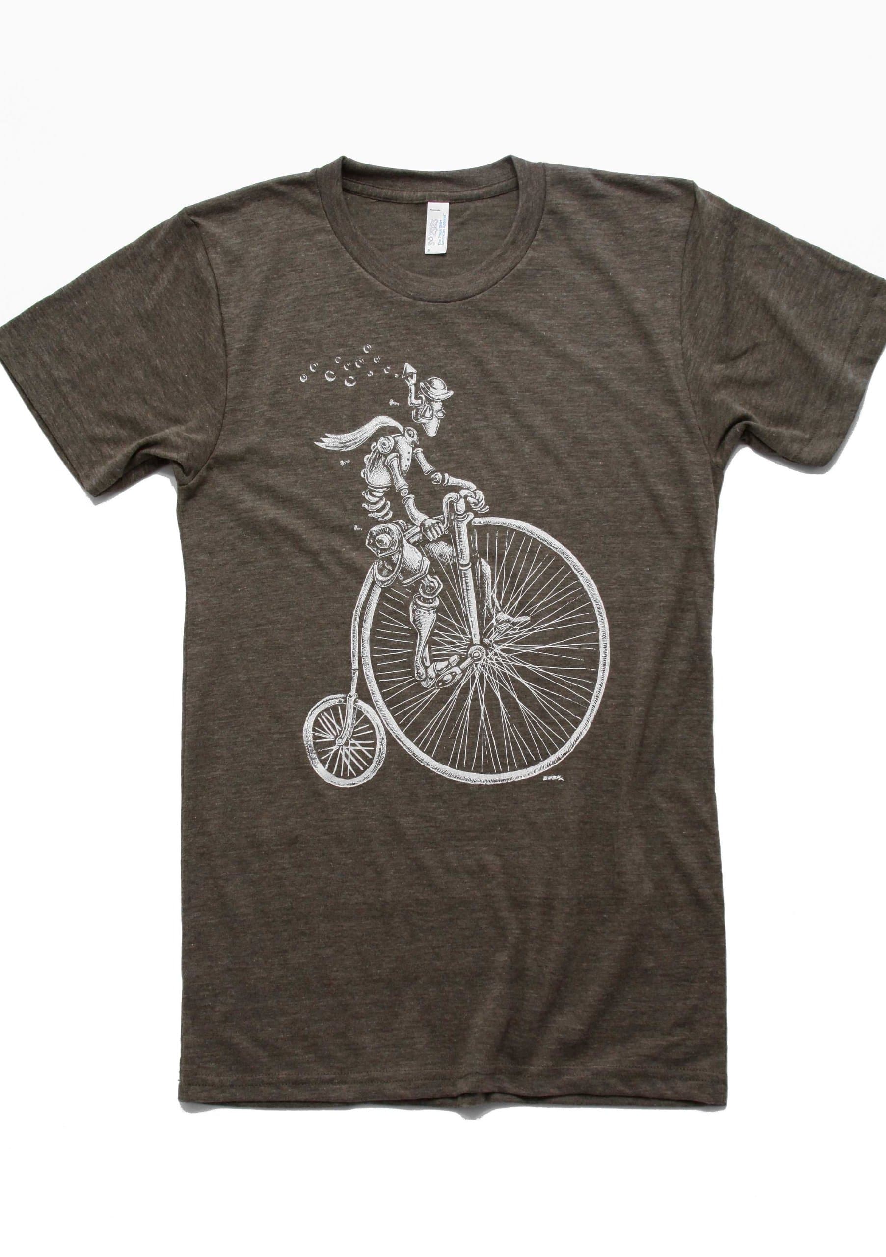 Cool Bike Robot T Shirt artwork by Emek