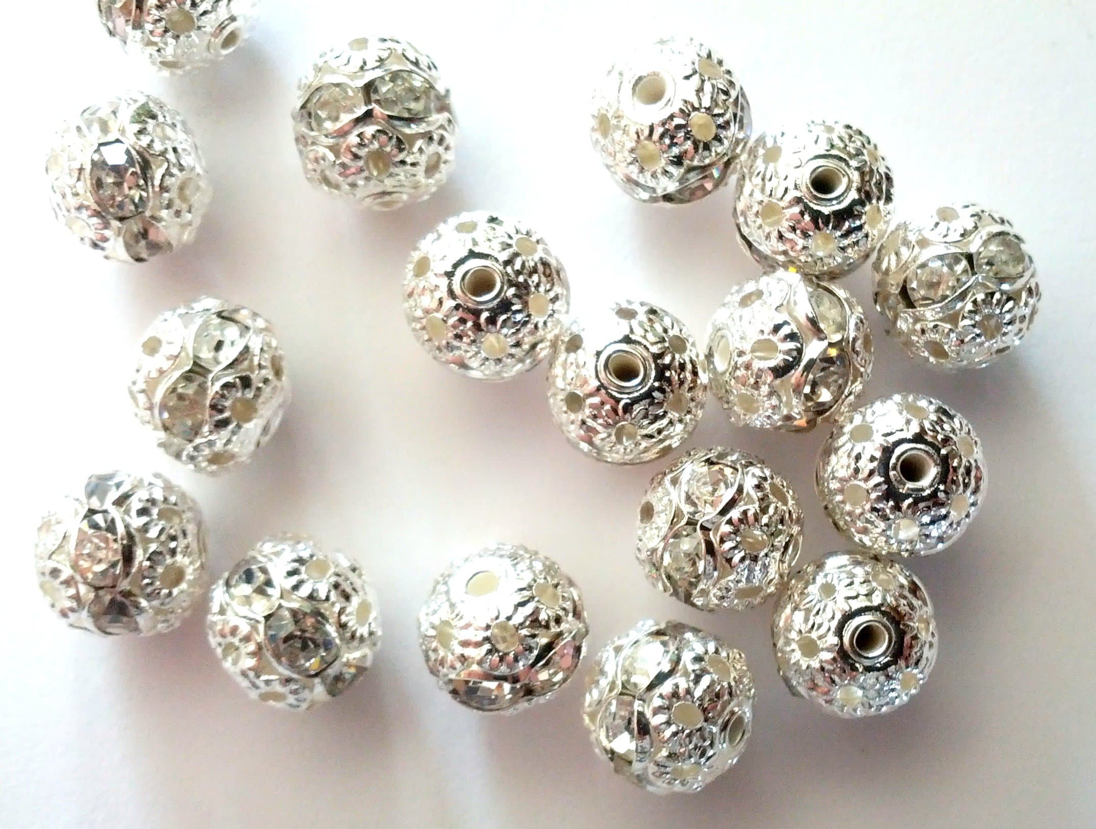 Spacer Crystal Disco Ball Shamballa Beads 8mm (10 pieces)