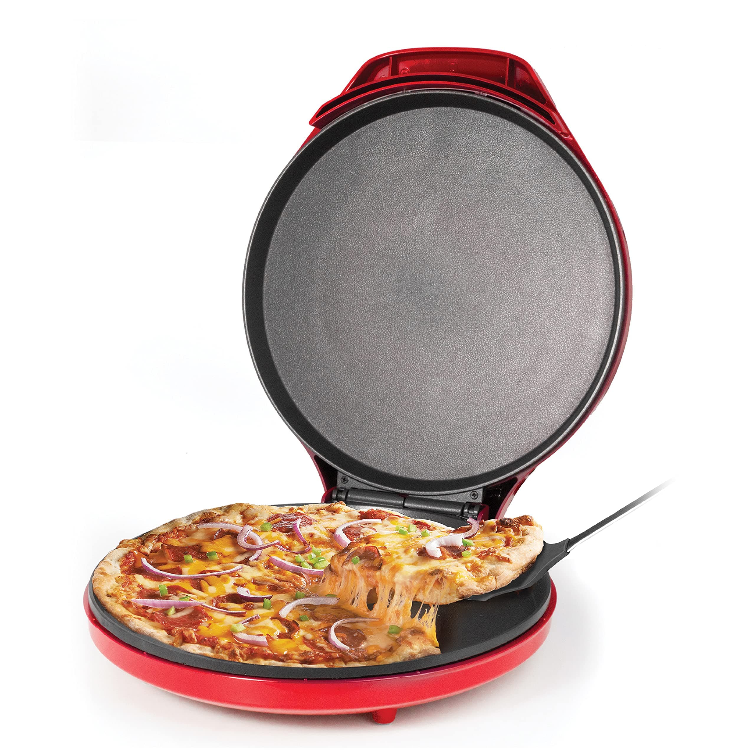 BC-2958CR Nonstick Coating Pizza Maker (Red)