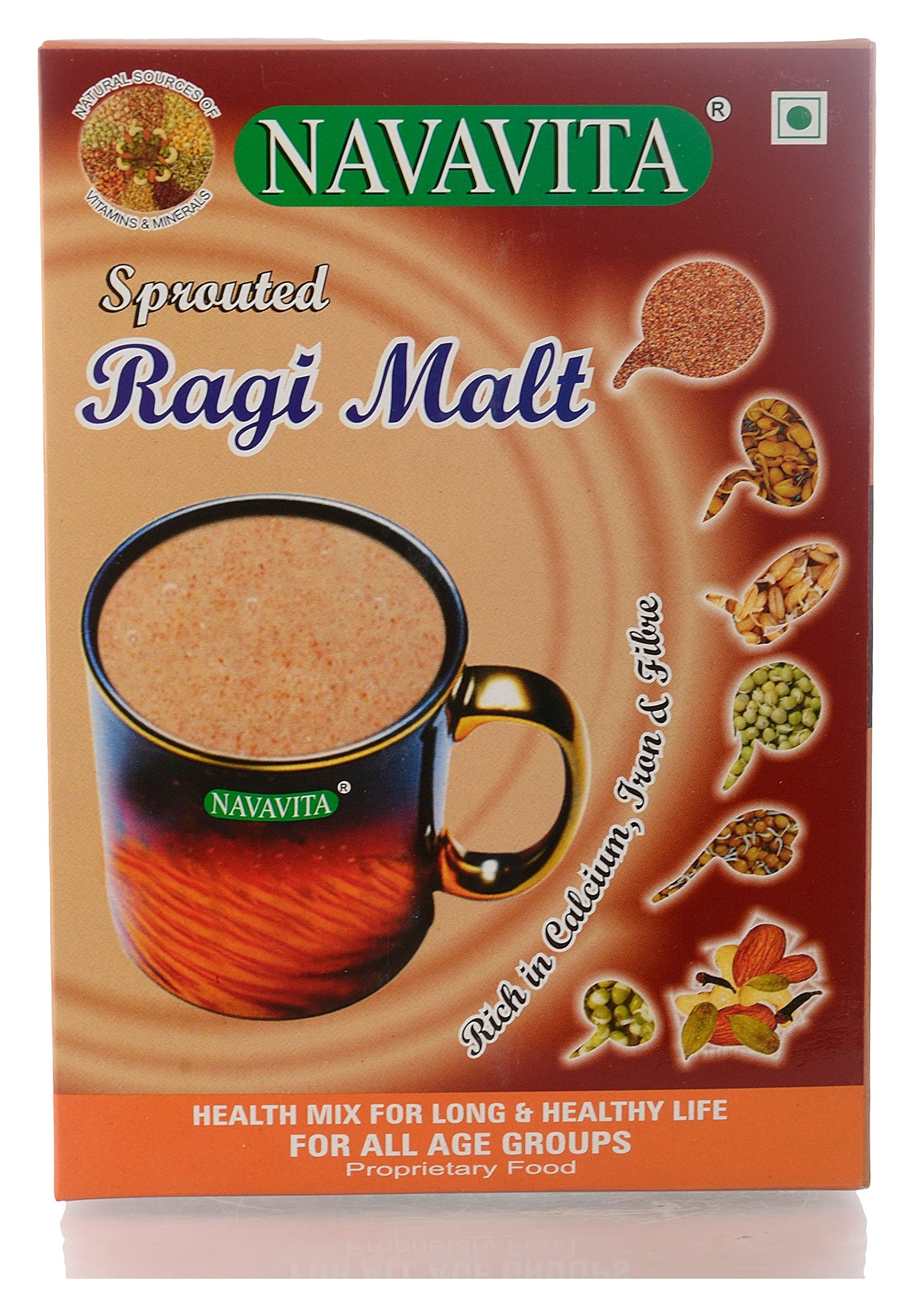 NAVAVITA Sprouted Ragi Malt - 500g