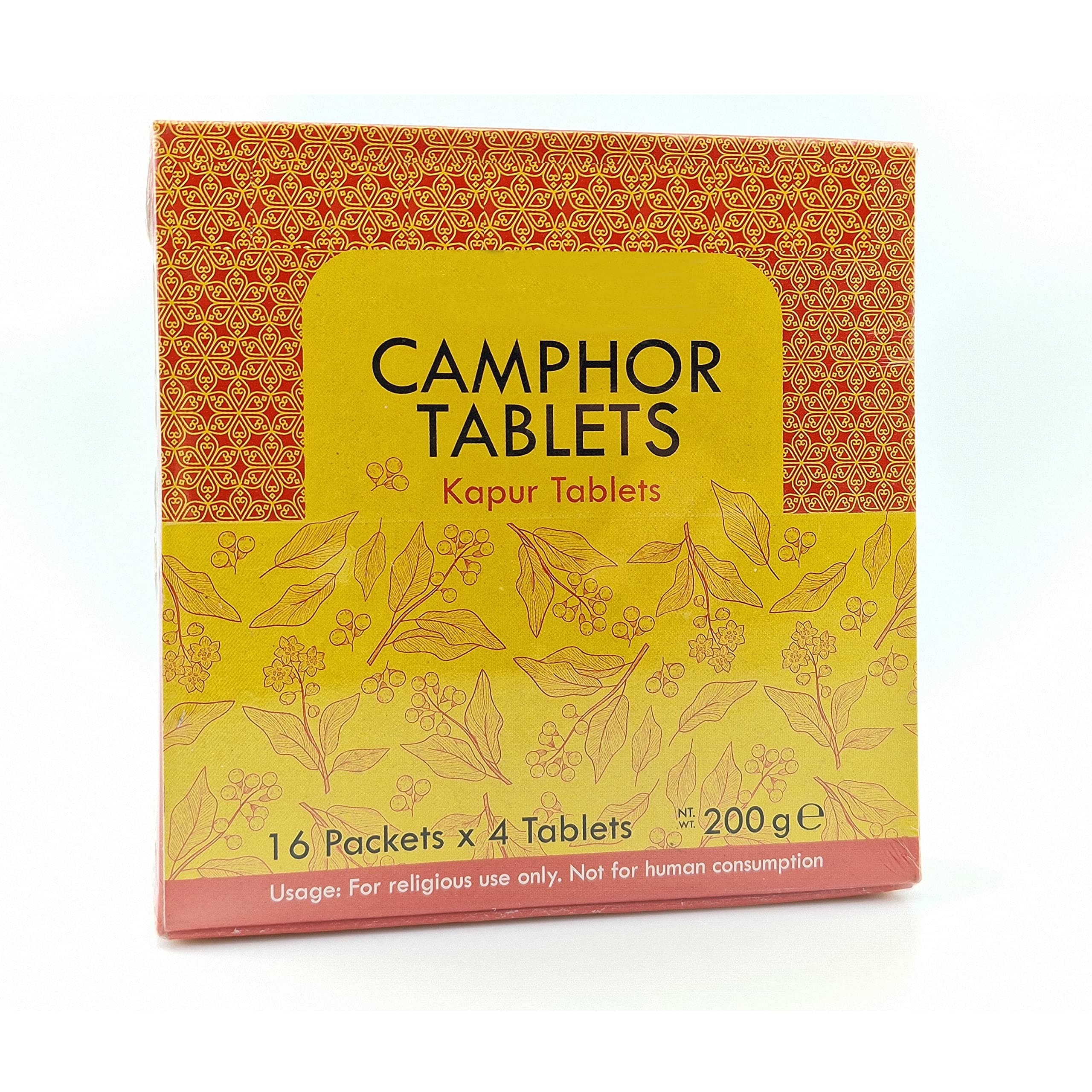 ABN Finest Pure Camphor Tablets Kapur Dhoop 64 Cubes for Puja – Natural Camphor Blocks for Hindu Rituals and Aarti – Aromatic Spiritual Use
