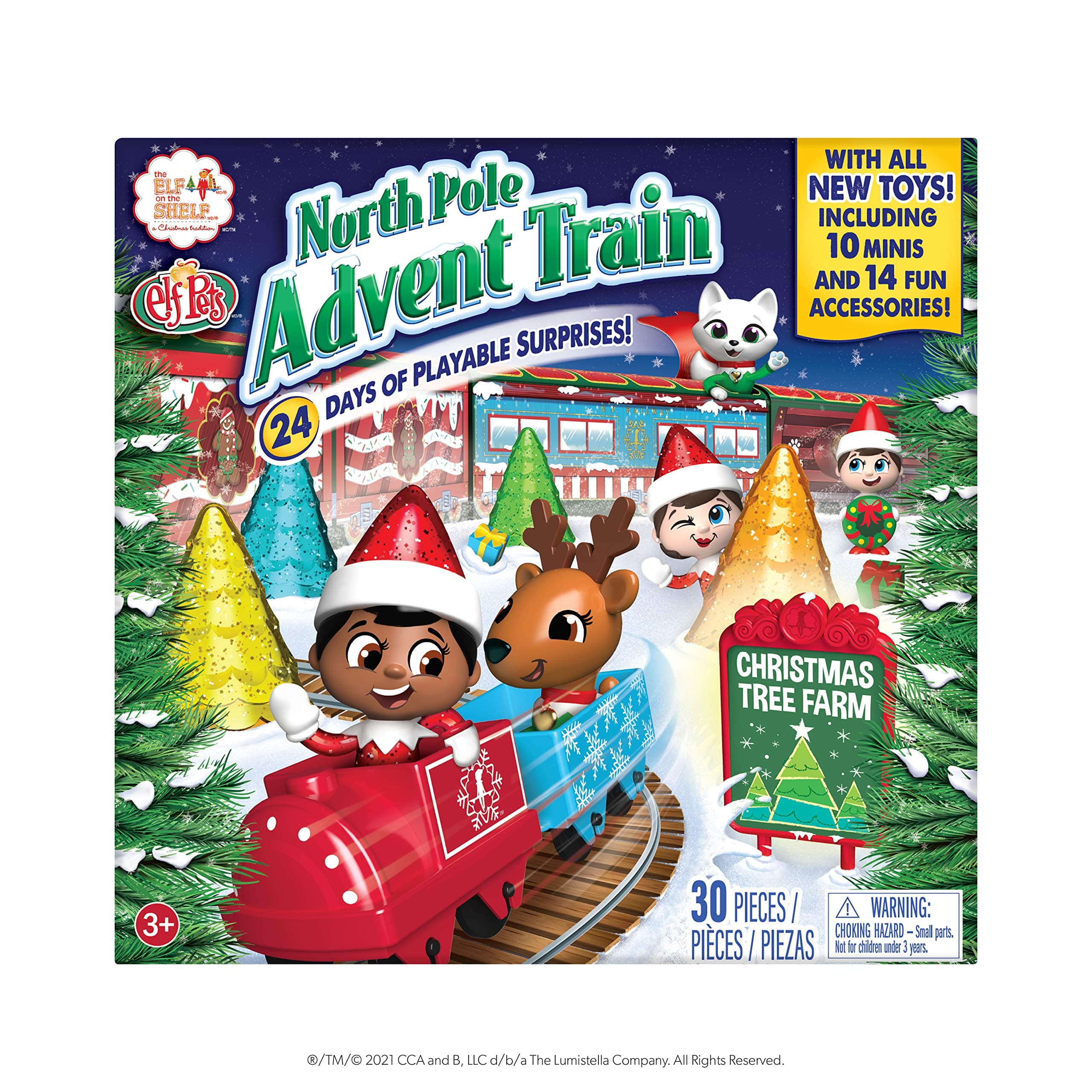The Elf on the Shelf North Pole Advent Train - Includes 24 days of fun surprises - Scout Elf Not Included
