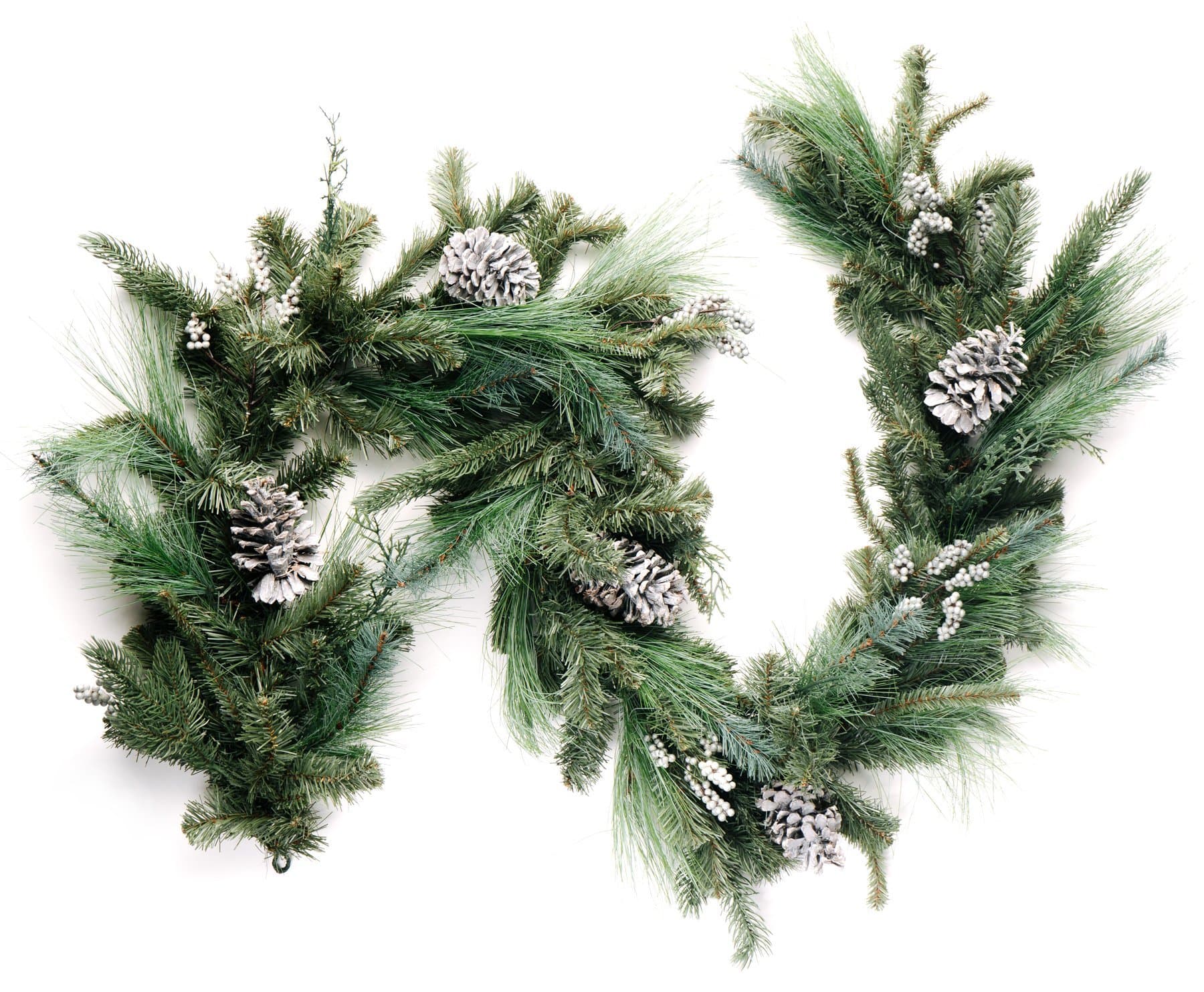 CraftMoreCanterbury Estate Christmas Pine Garland and Grey Pine Cone 72"