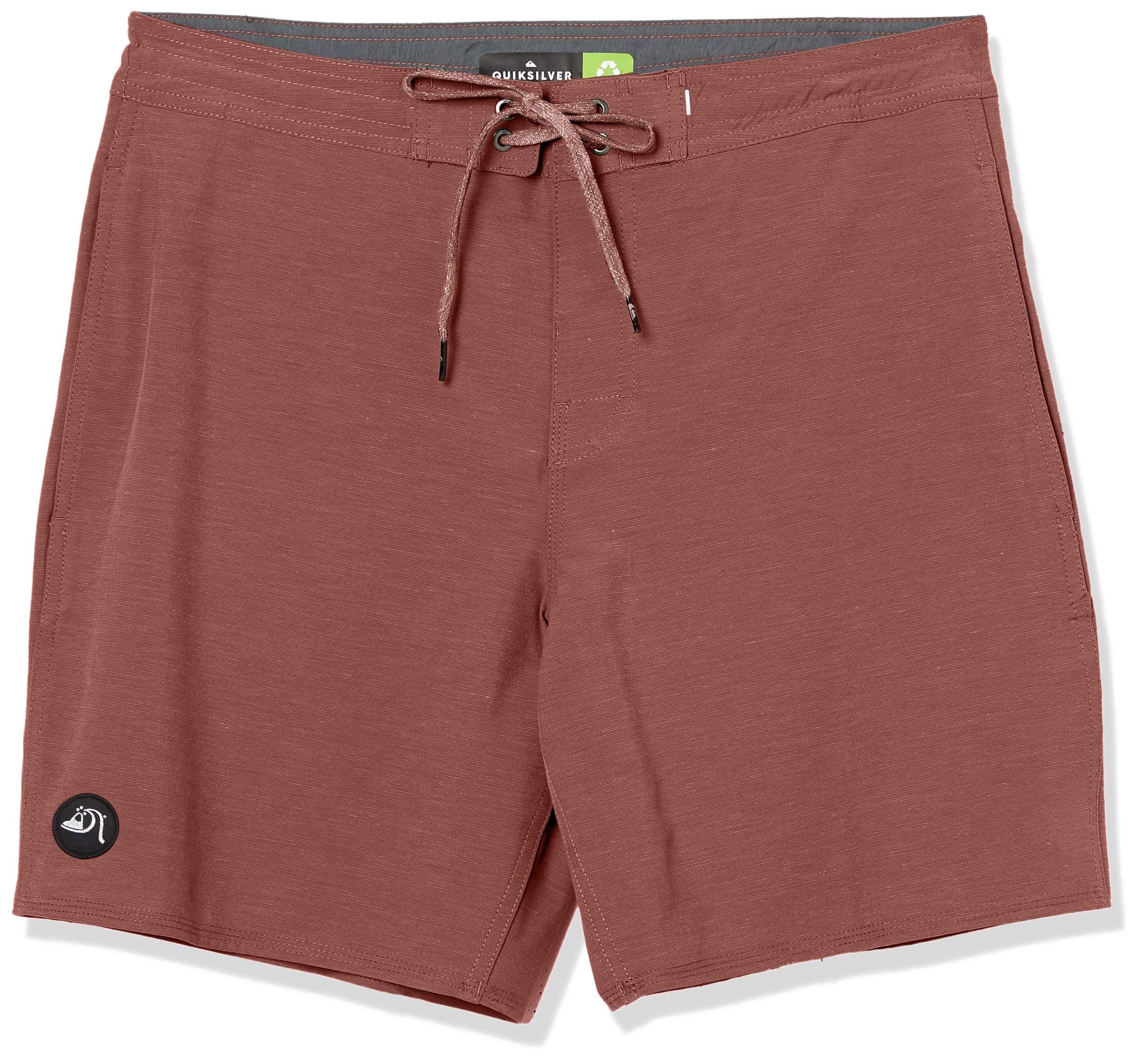 Quiksilver Men's Standard Baja Beachshort 18 Boardshort Swim Trunk, Apple Butter, 30