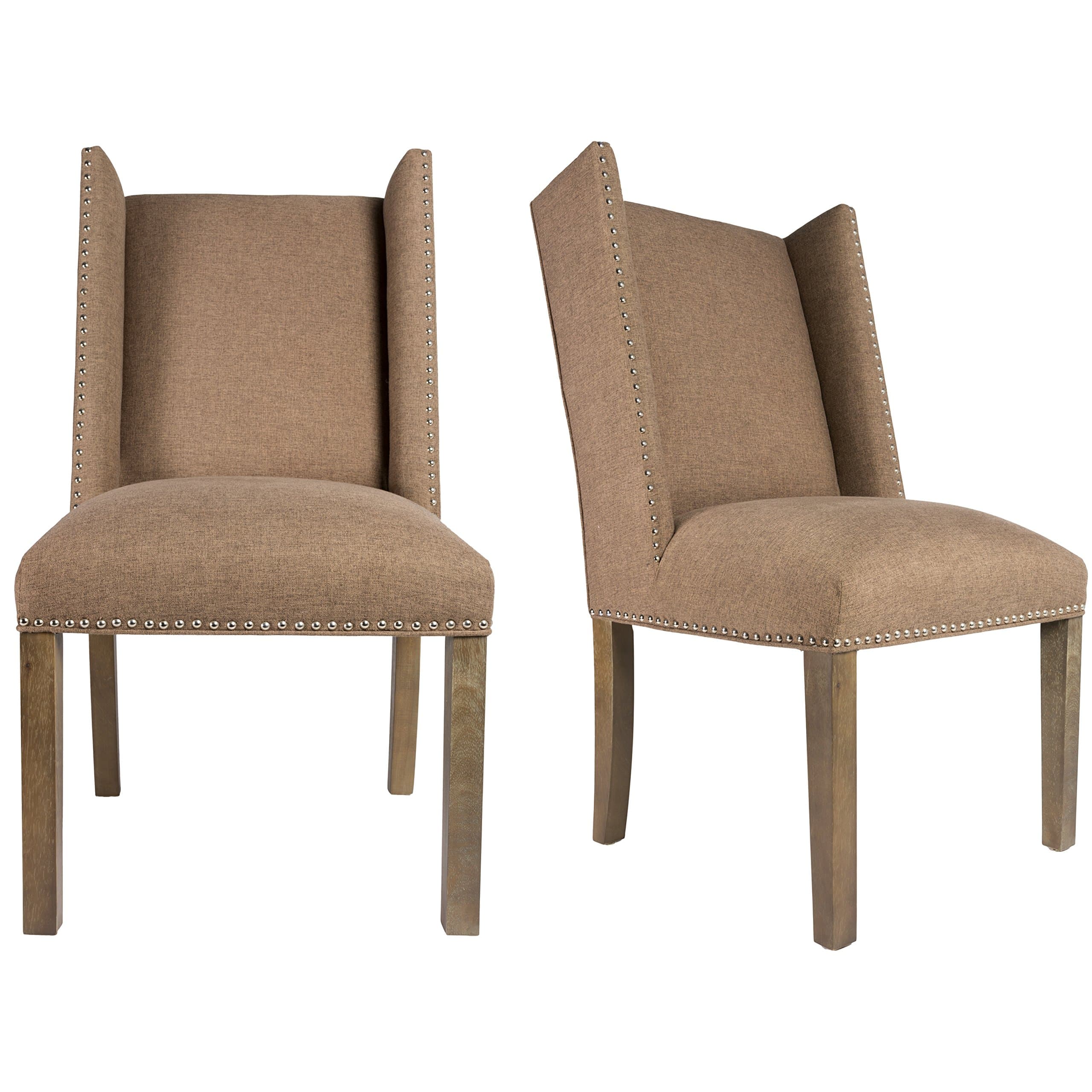 Sole Designs The Rexford Collection Contemporary Style Fabric Upholstered Dining Chairs (Set of 2) Camel