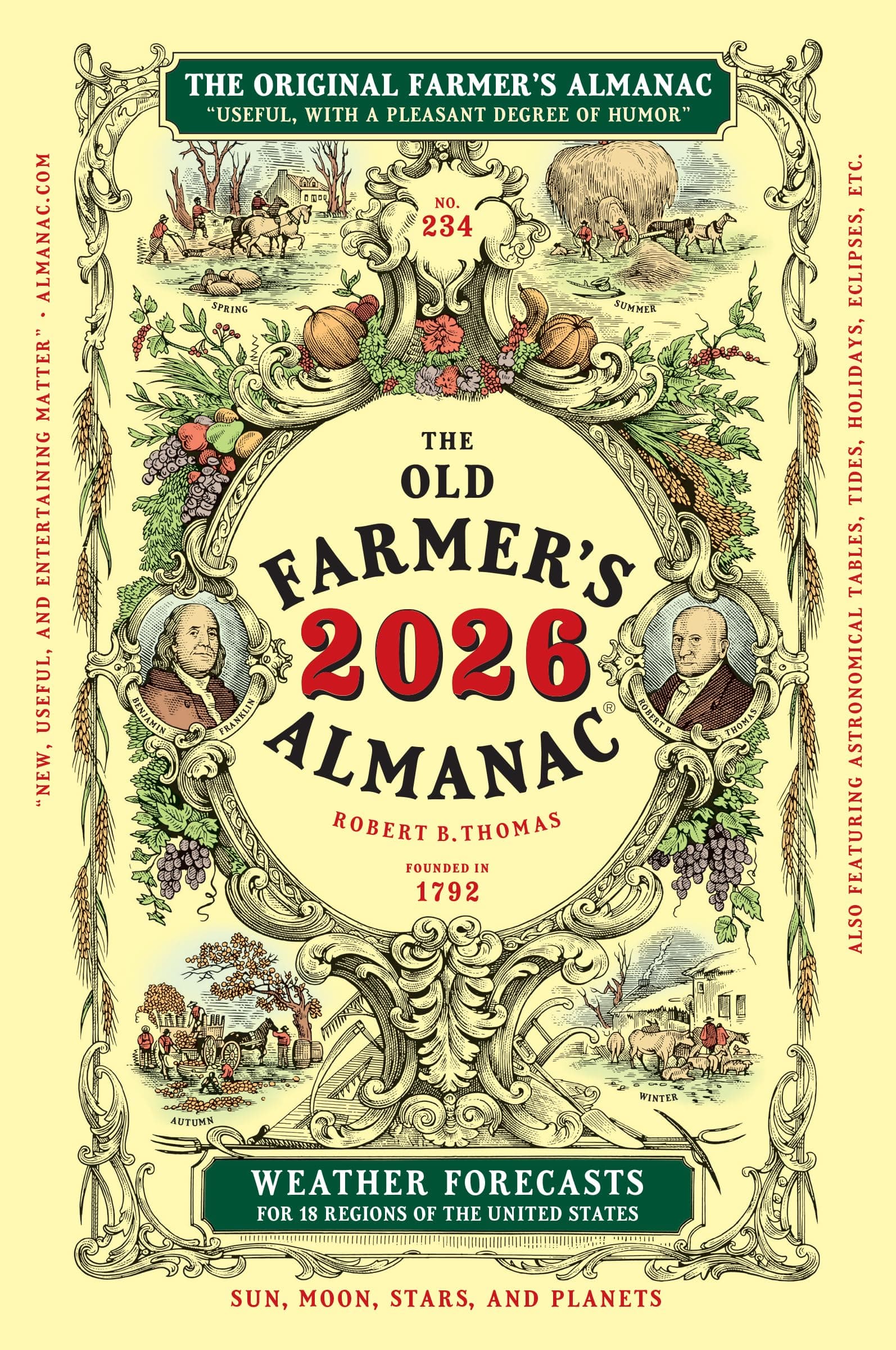The 2026 Old Farmer's Almanac Trade Edition: The Beloved and Bestselling Annual Collection of Weather Forecasts and Useful Information