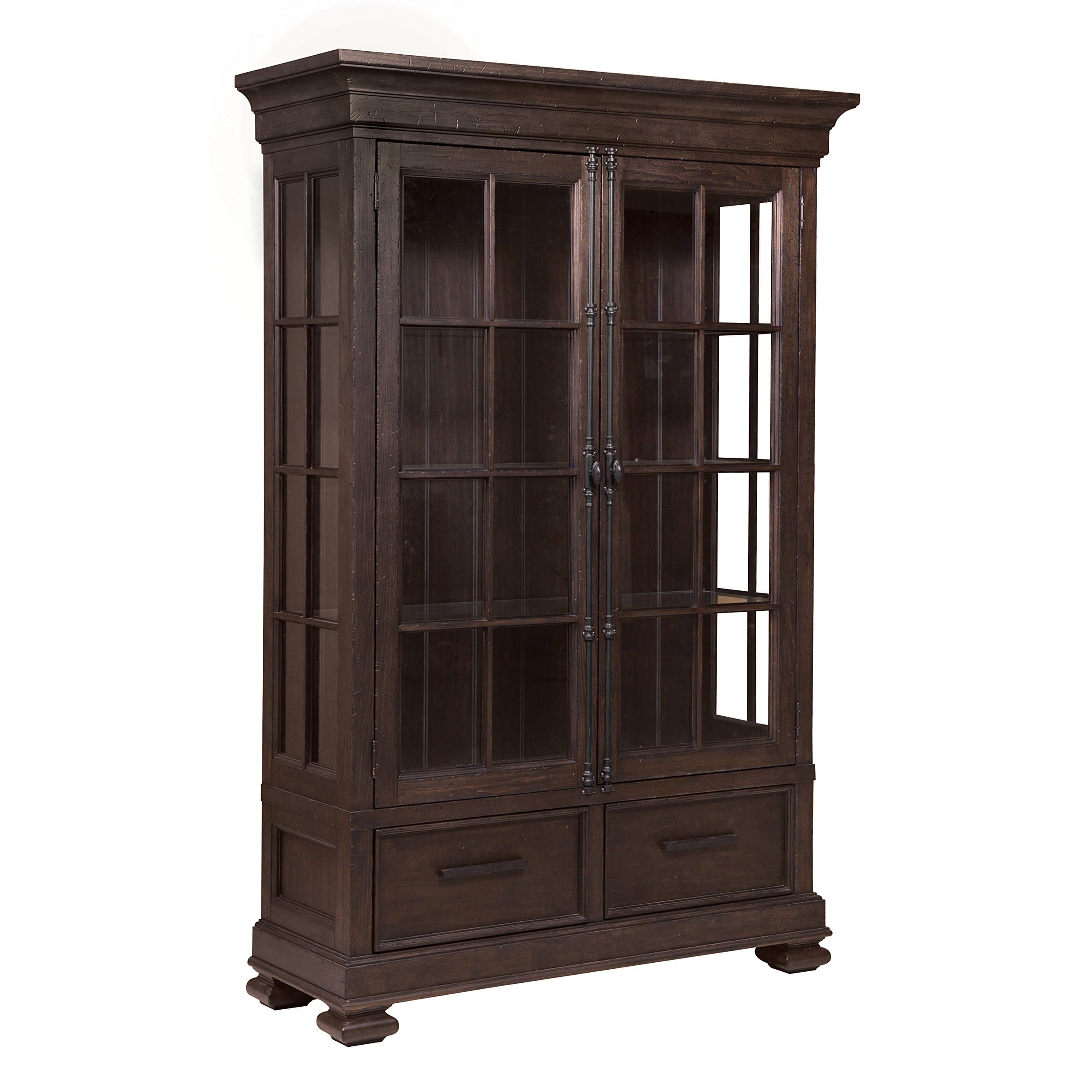 Stylistics Bolton St. China Cabinet, Dark Brown, 52" x 19" x 78"