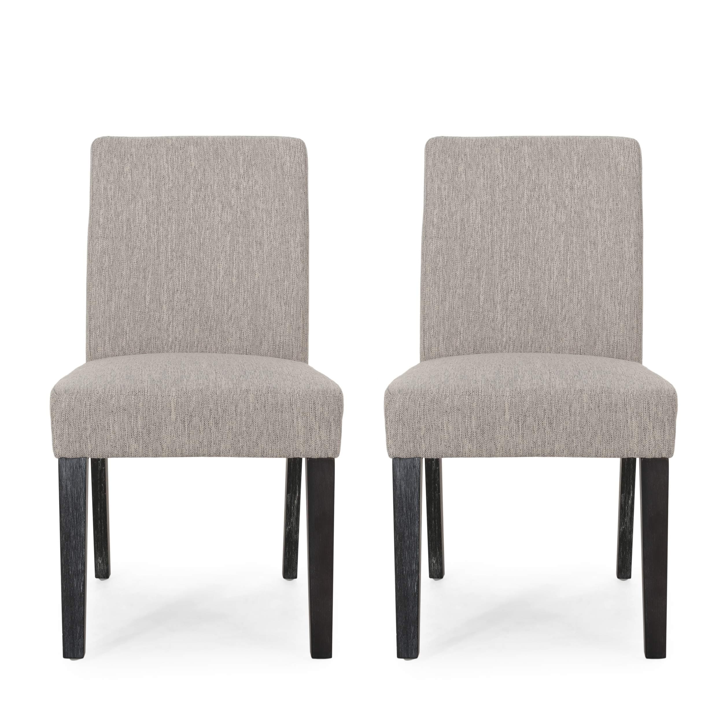Christopher Knight Home Boling Contemporary Upholstered Dining Chair (Set of 2), Light Gray + Gray