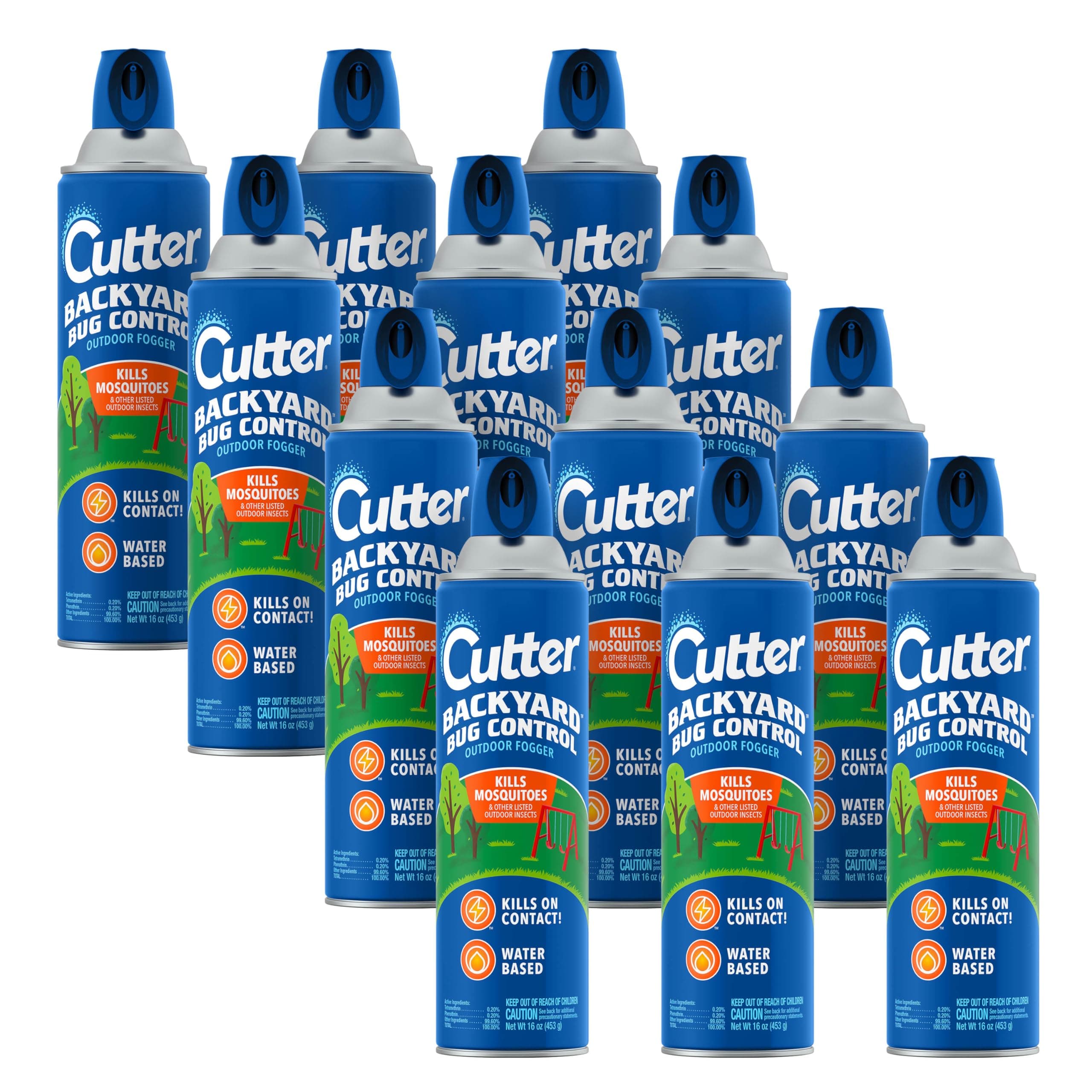 Cutter Backyard Bug Control Outdoor Fogger (12 Pack), Kills Mosquitoes, Fleas & Listed Ants, 16 fl Ounce