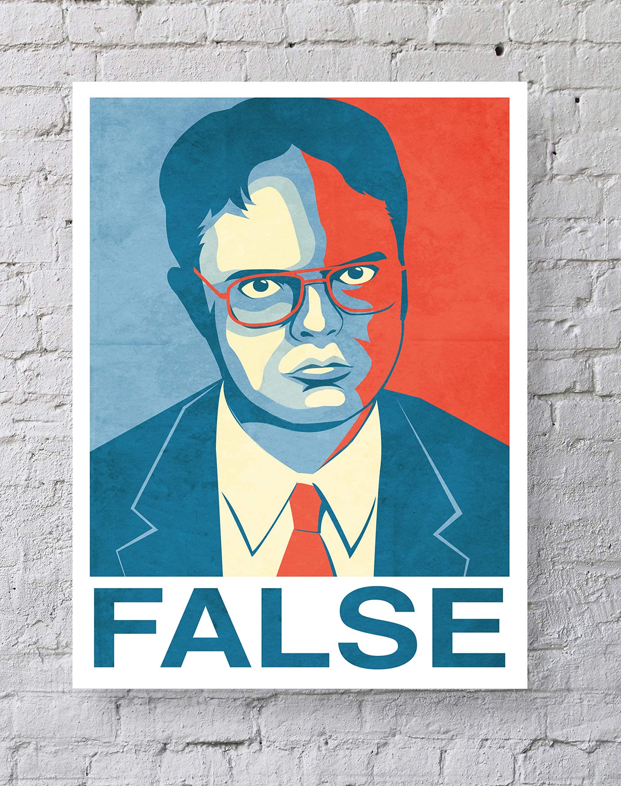 HCHANA False Poster Standard Size | 18-Inches by 24-Inches | False Dwight Schrute The Office Posters Wall Poster Print unframe