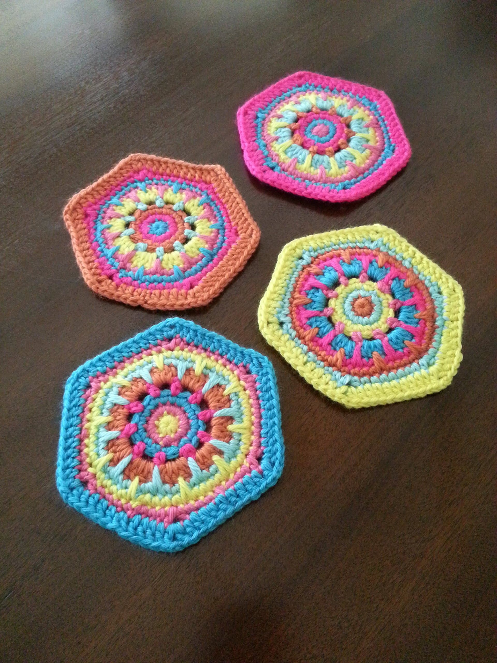 Crochet Boho Coaster Set