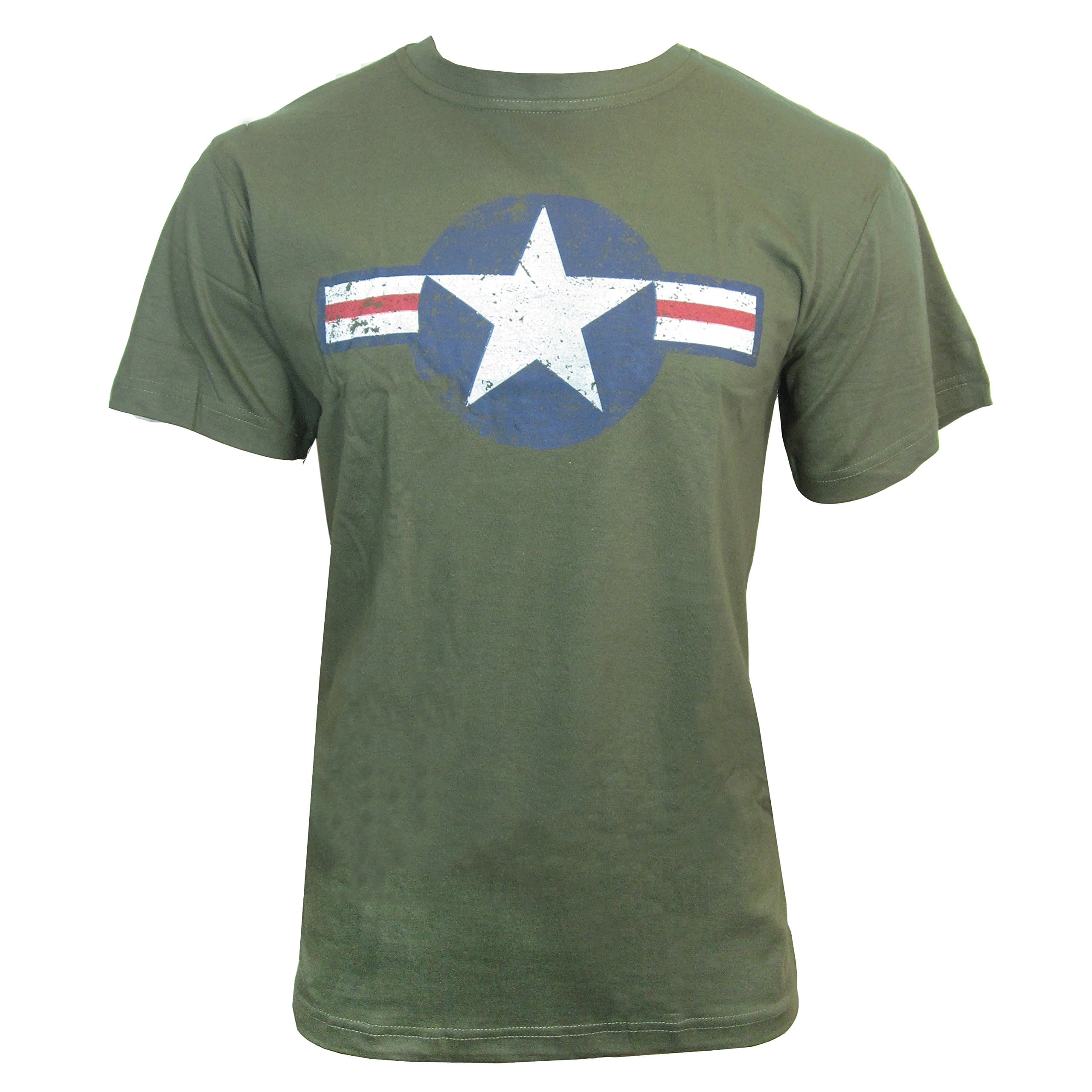 Epic MilitariaOlive Green T-Shirt with USAF Air Force Star Logo