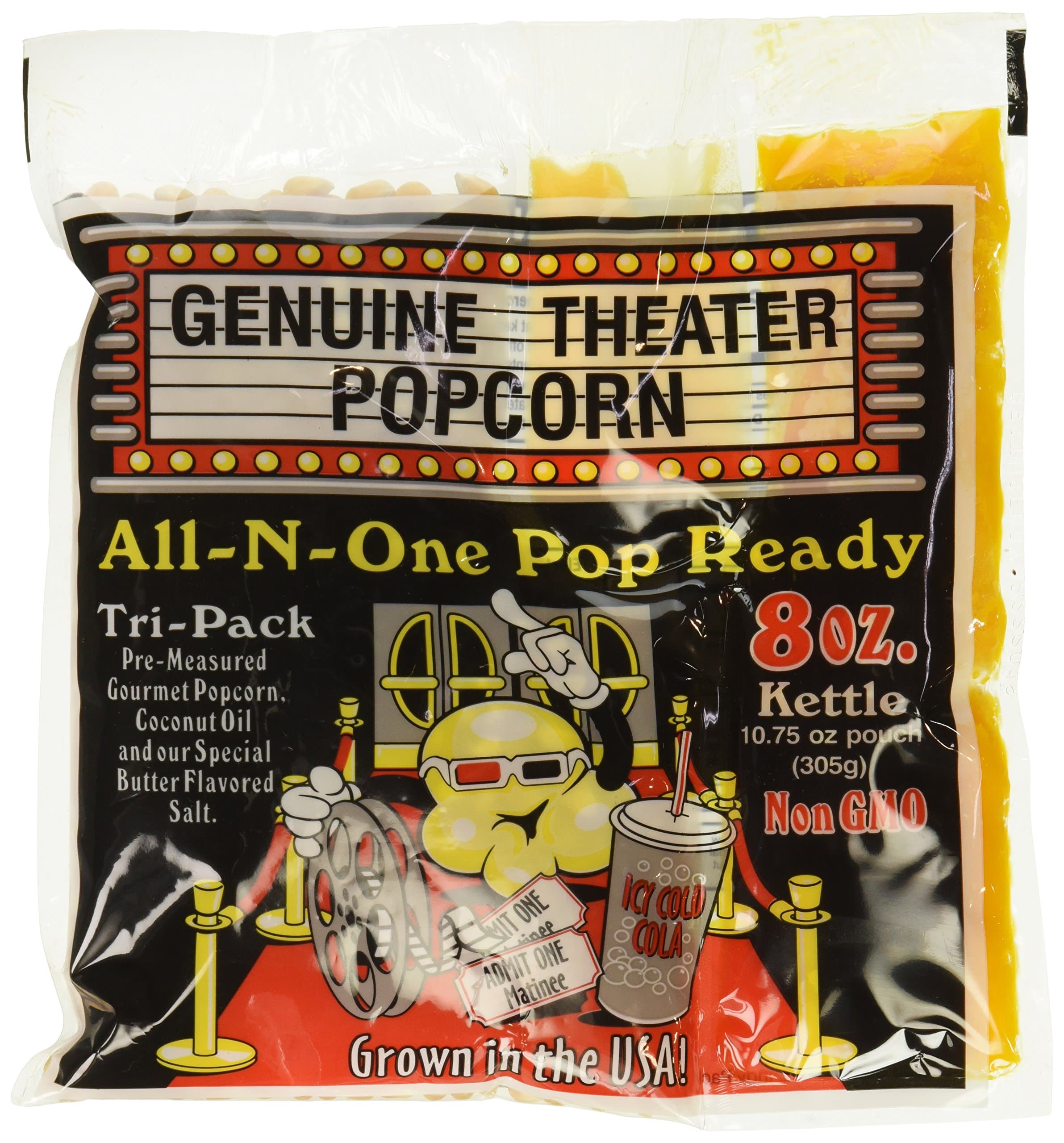 Premium Popcorn 8 Ounce Portion Packs- Bulk Pack of Gourmet Movie Theater Style Popcorn by Superior Popcorn (24 Pack)