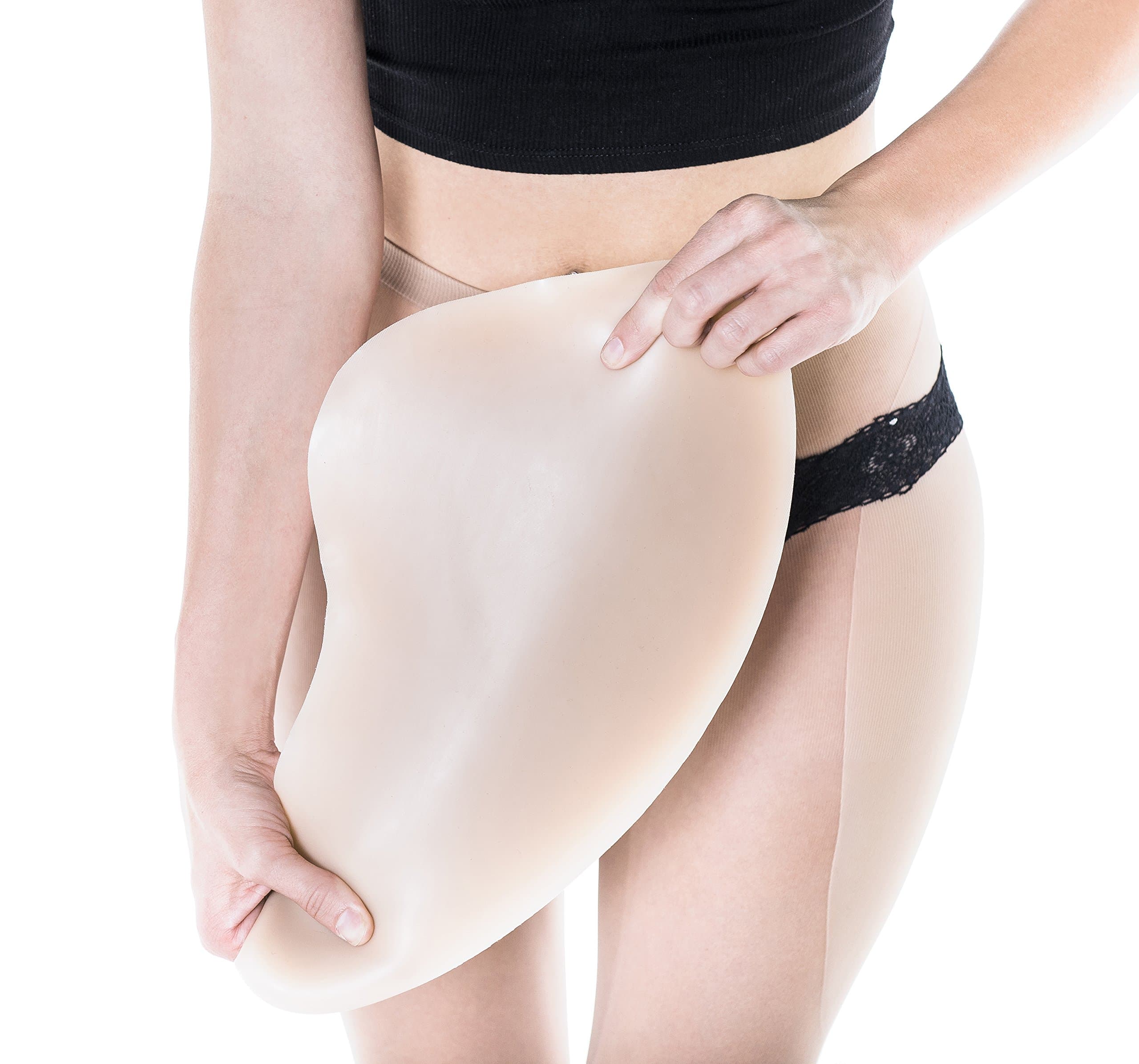 Sculptress Silicone Hip Pads by Skinister. Premium Realistic Hip Dip Filler Shapewear, Chocolate, B
